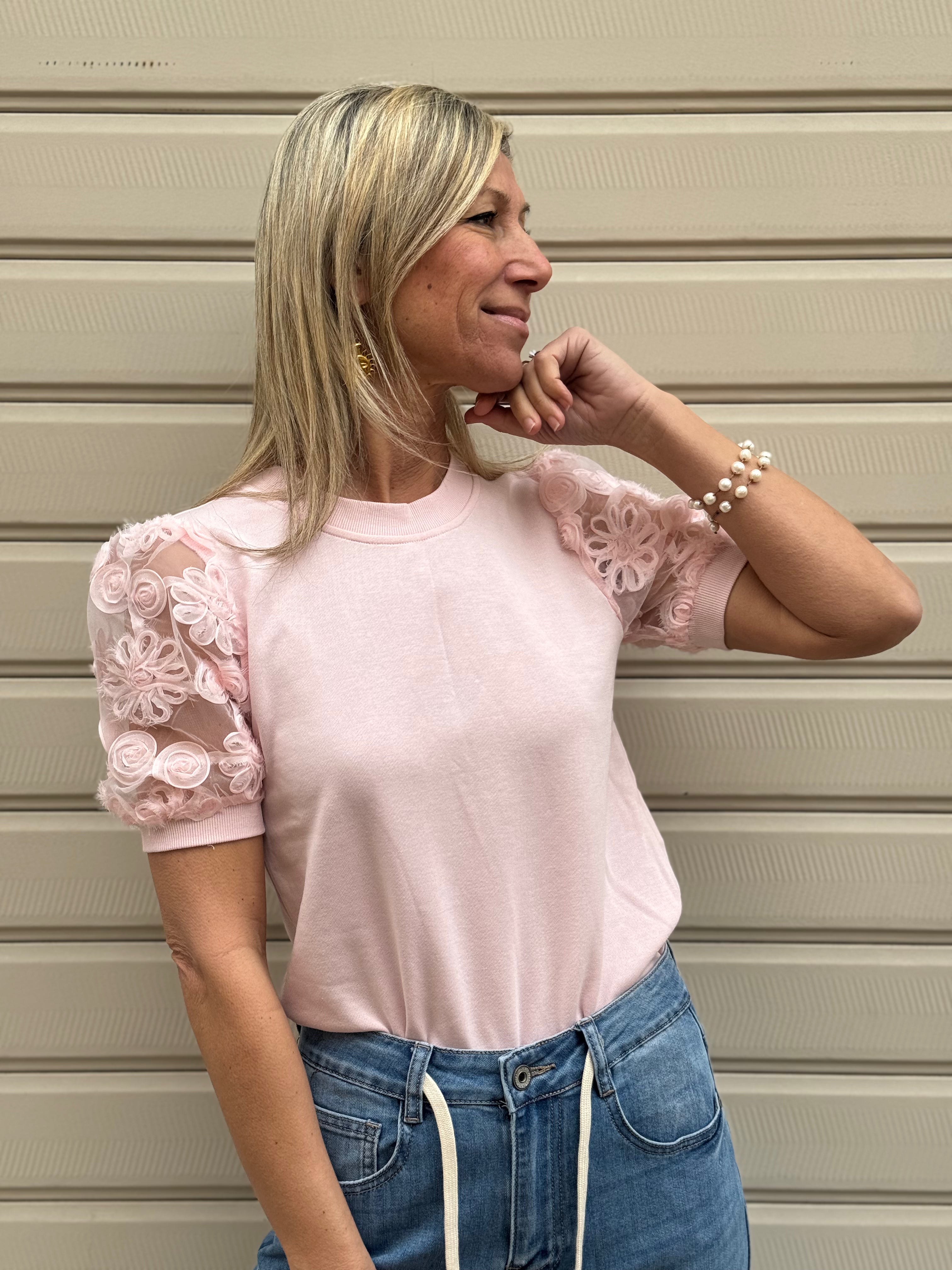 Girocollo manica tulle jdy