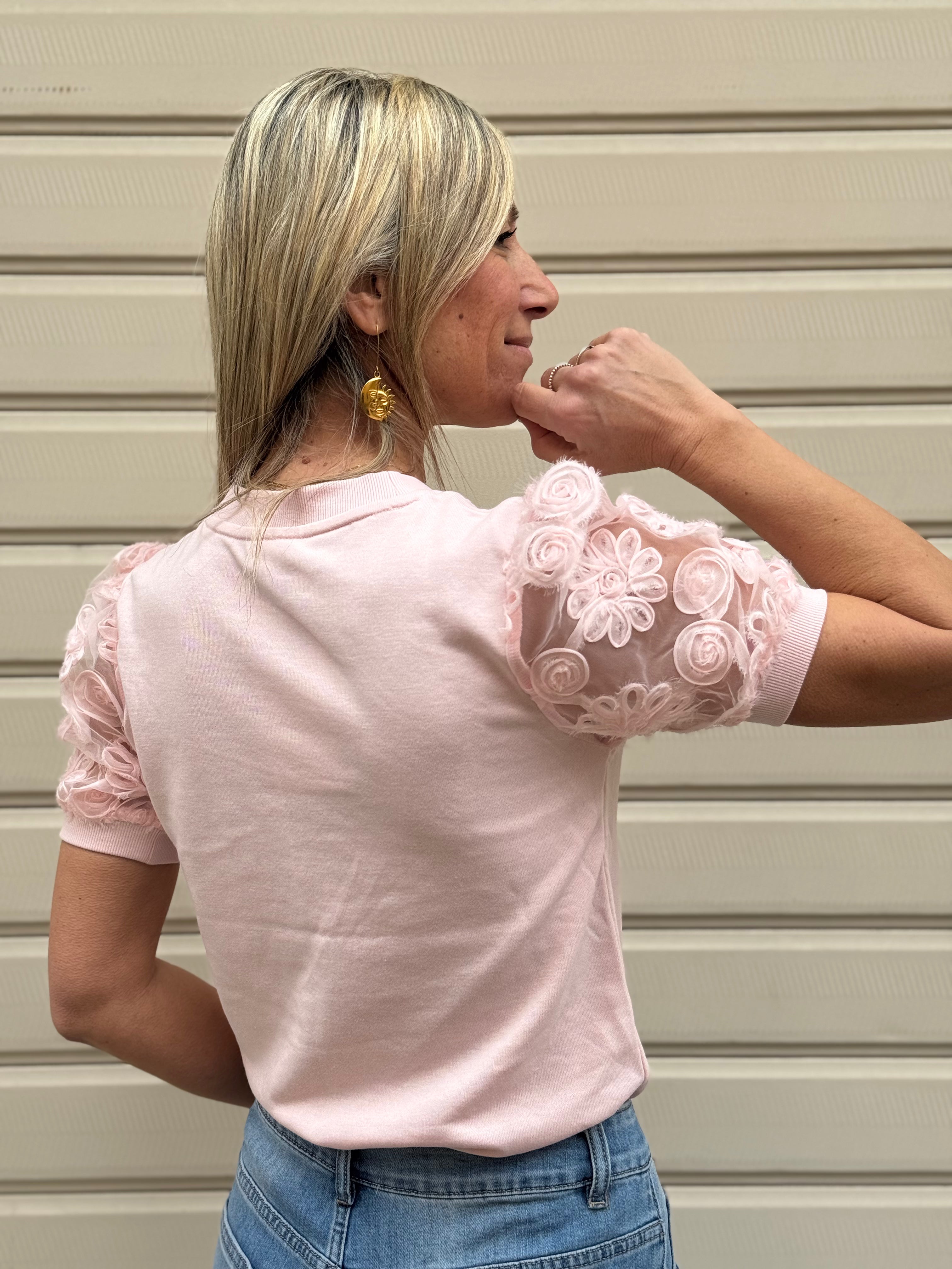 Girocollo manica tulle jdy