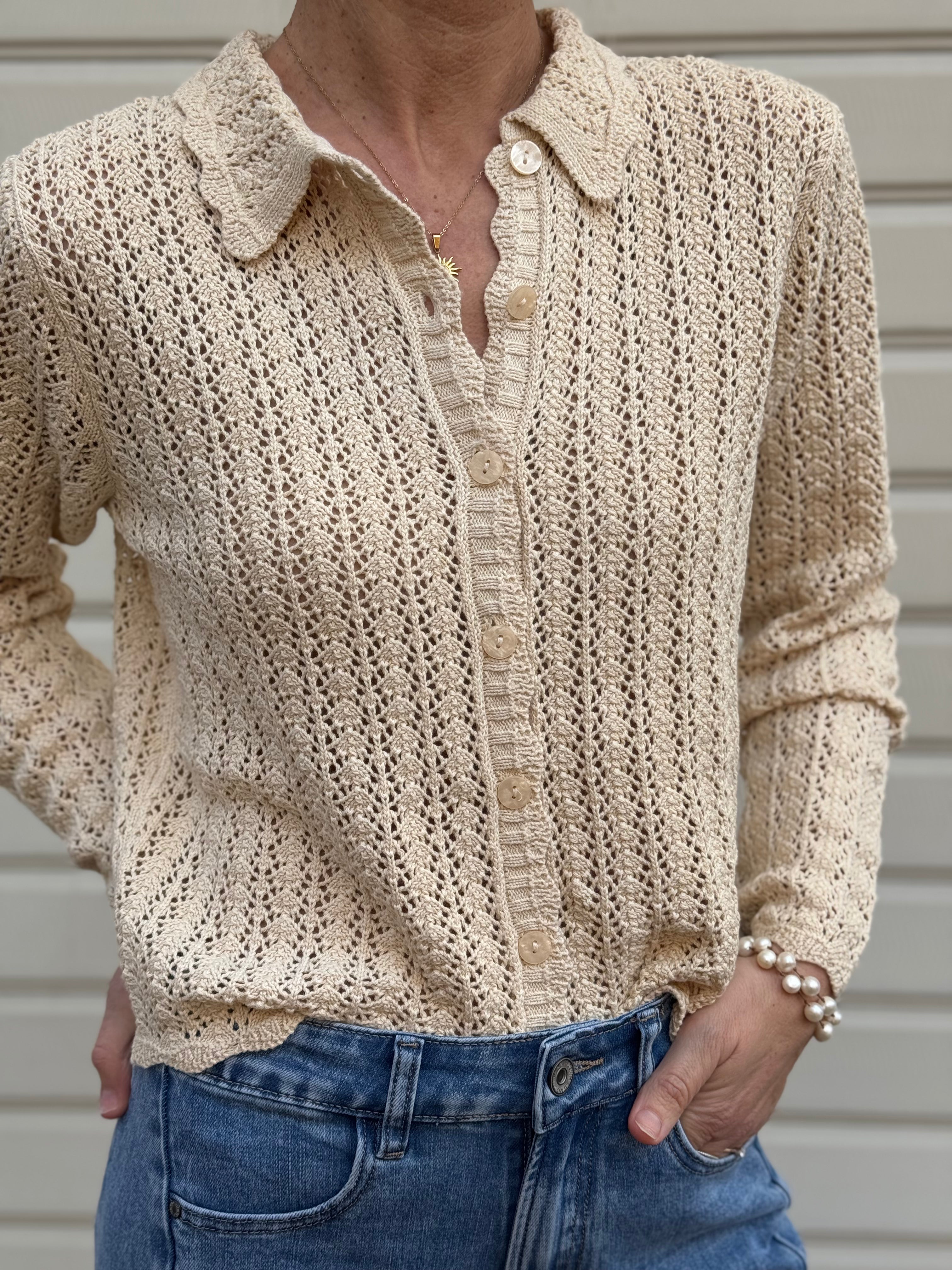 Cardigan traforato jdy