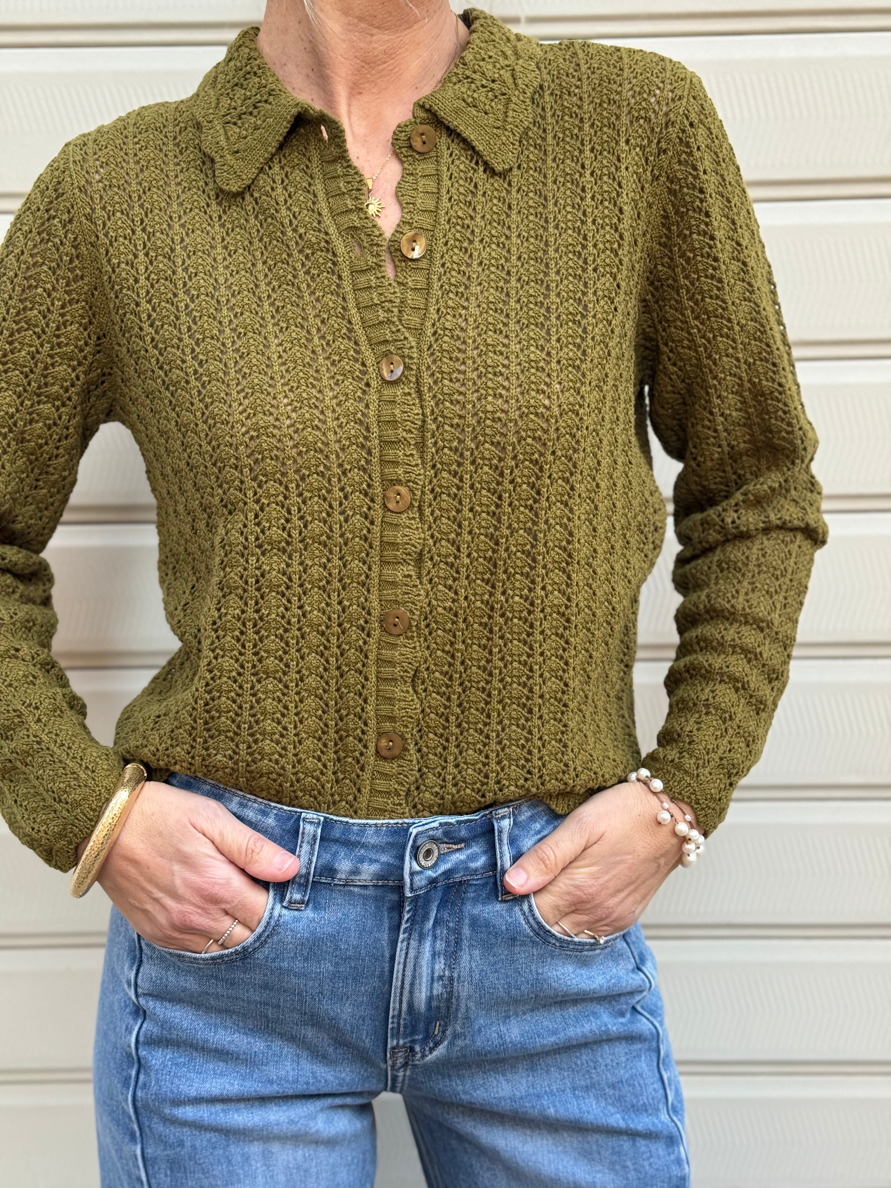 Cardigan traforato jdy