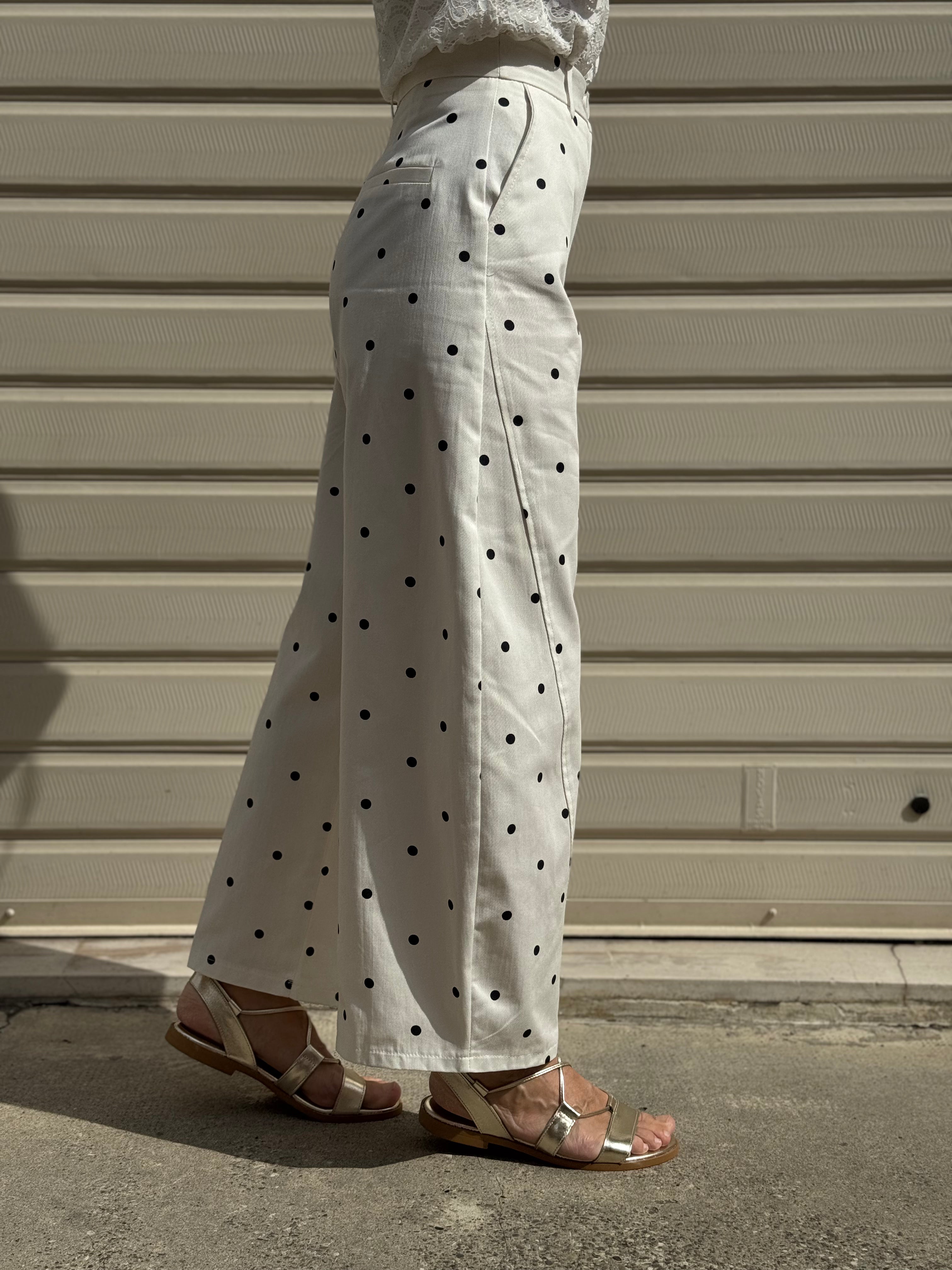 Pantalone barrel pois imperial