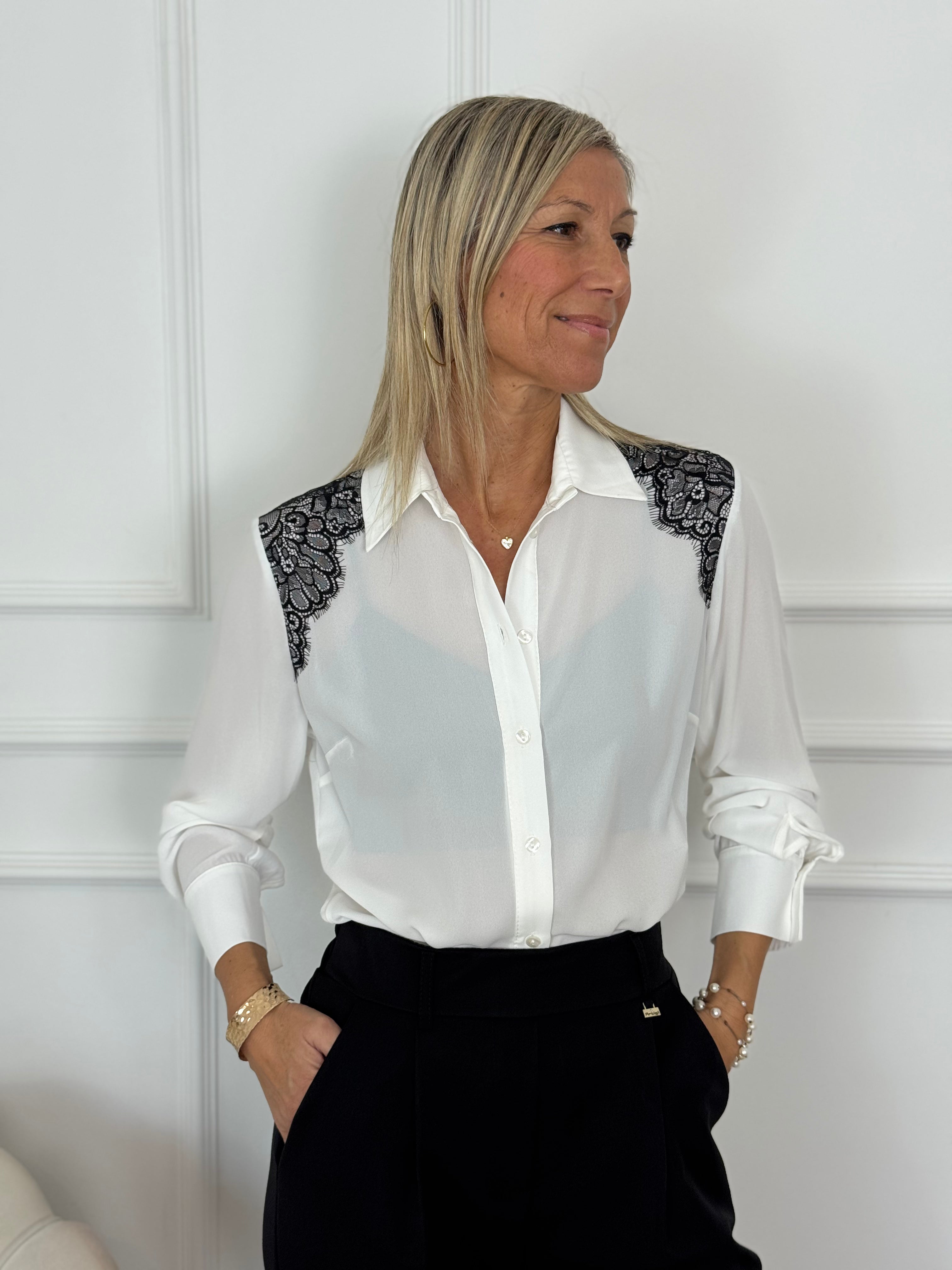 Camicia inserti pizzo artigli