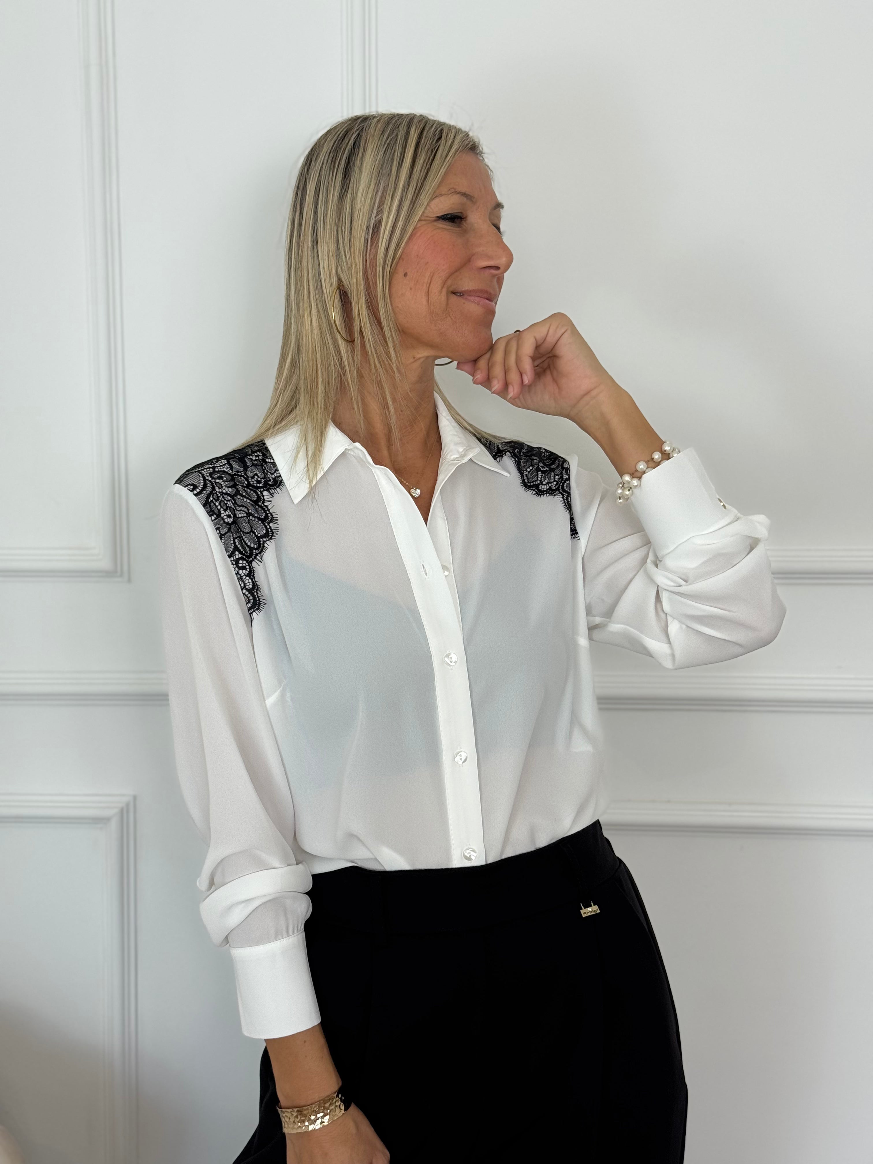Camicia inserti pizzo artigli