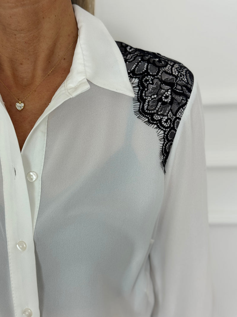 Camicia inserti pizzo artigli