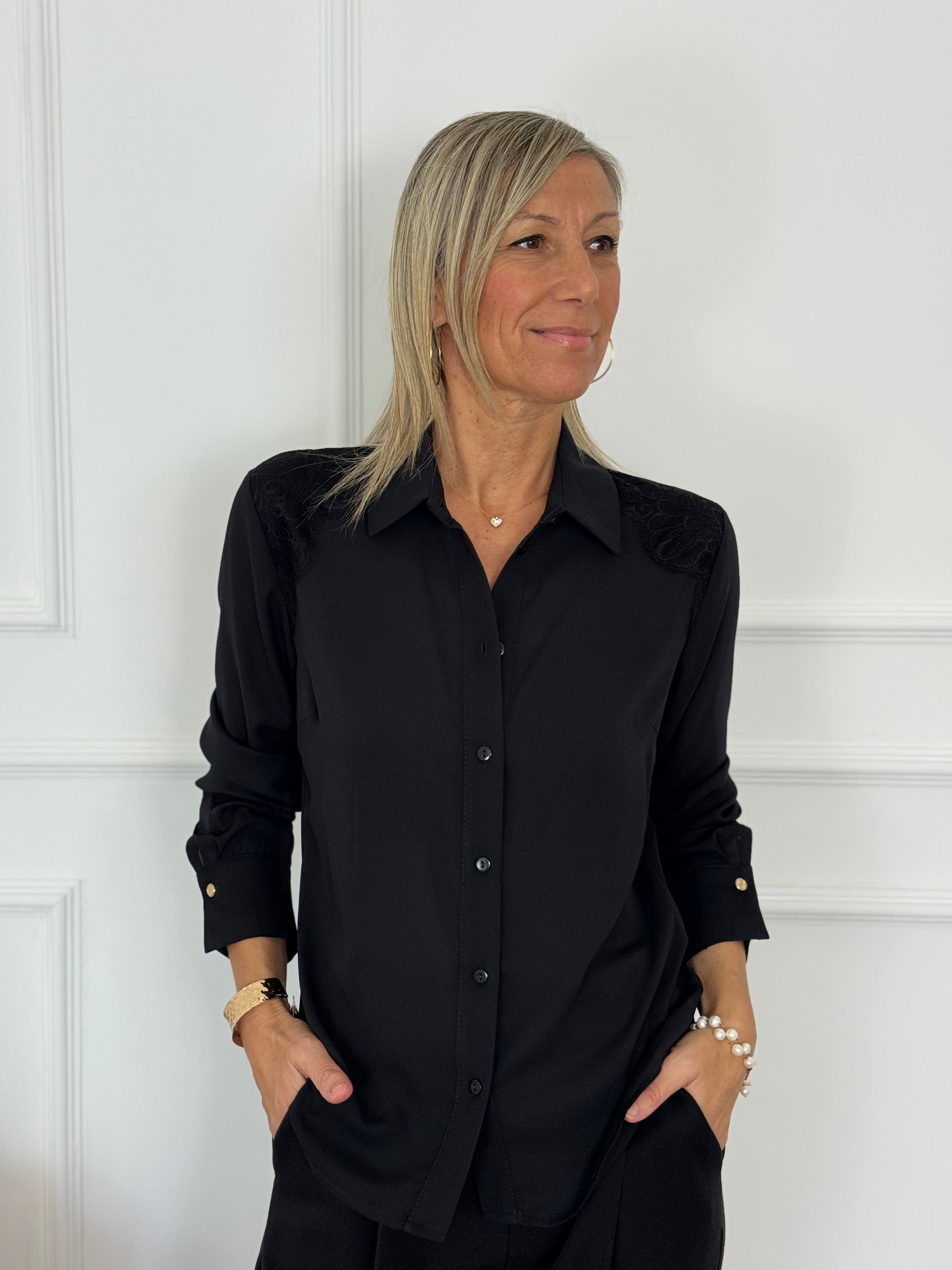 Camicia inserti pizzo artigli