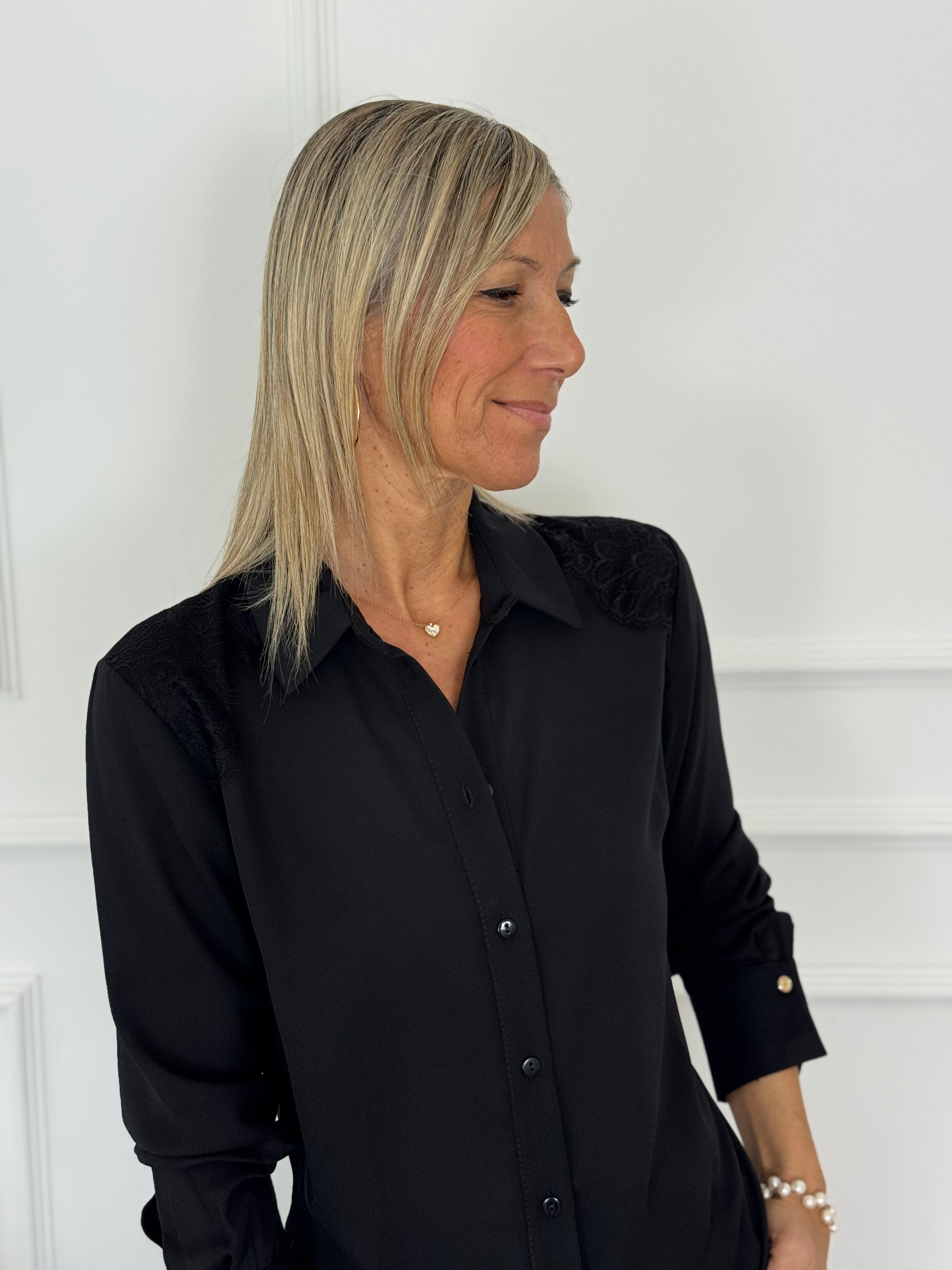 Camicia inserti pizzo artigli