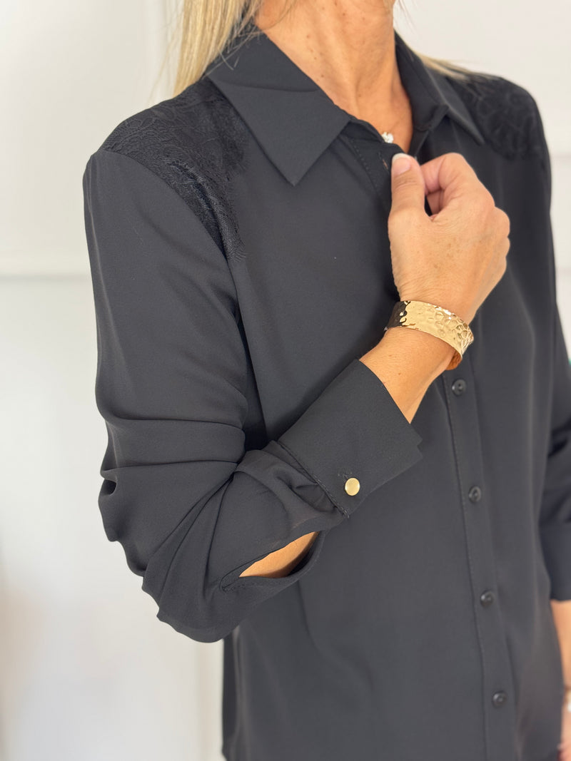 Camicia inserti pizzo artigli