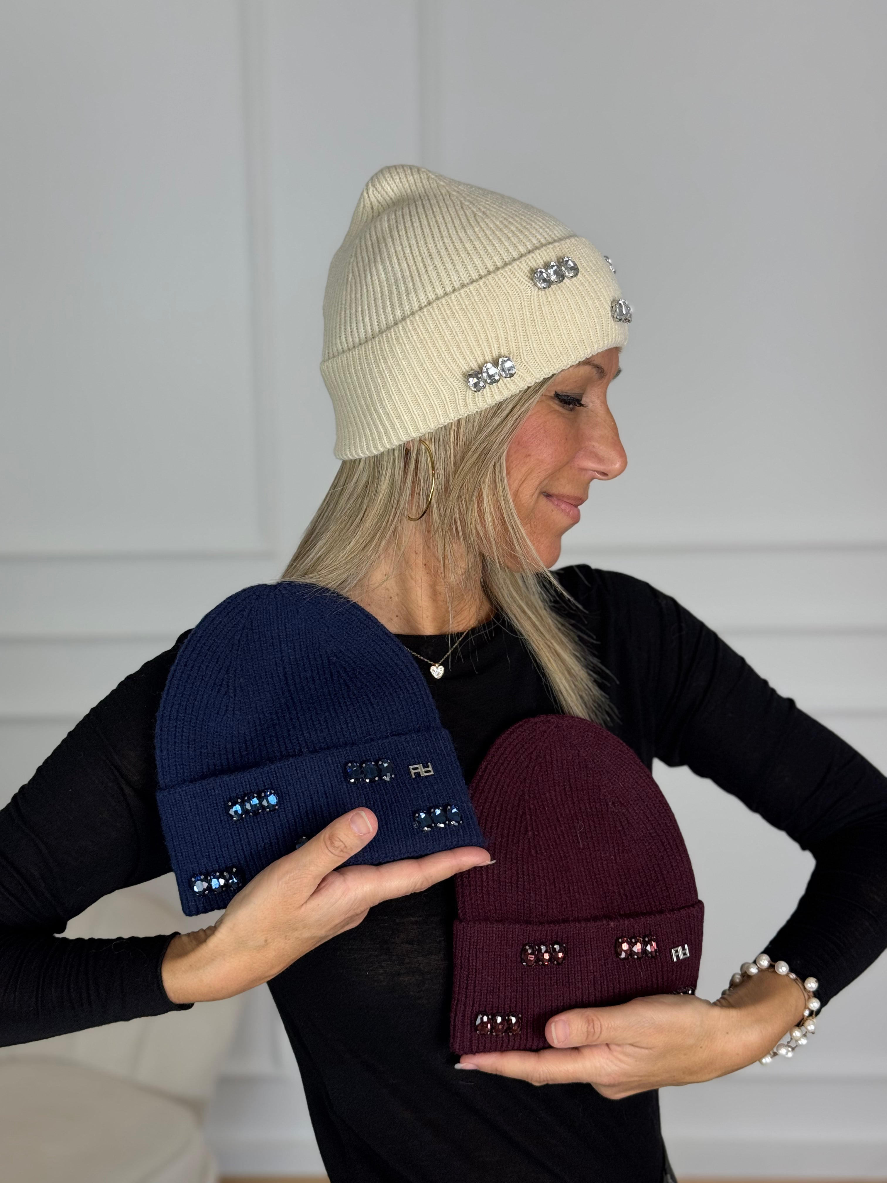 Cuffia applicazioni strass artigli