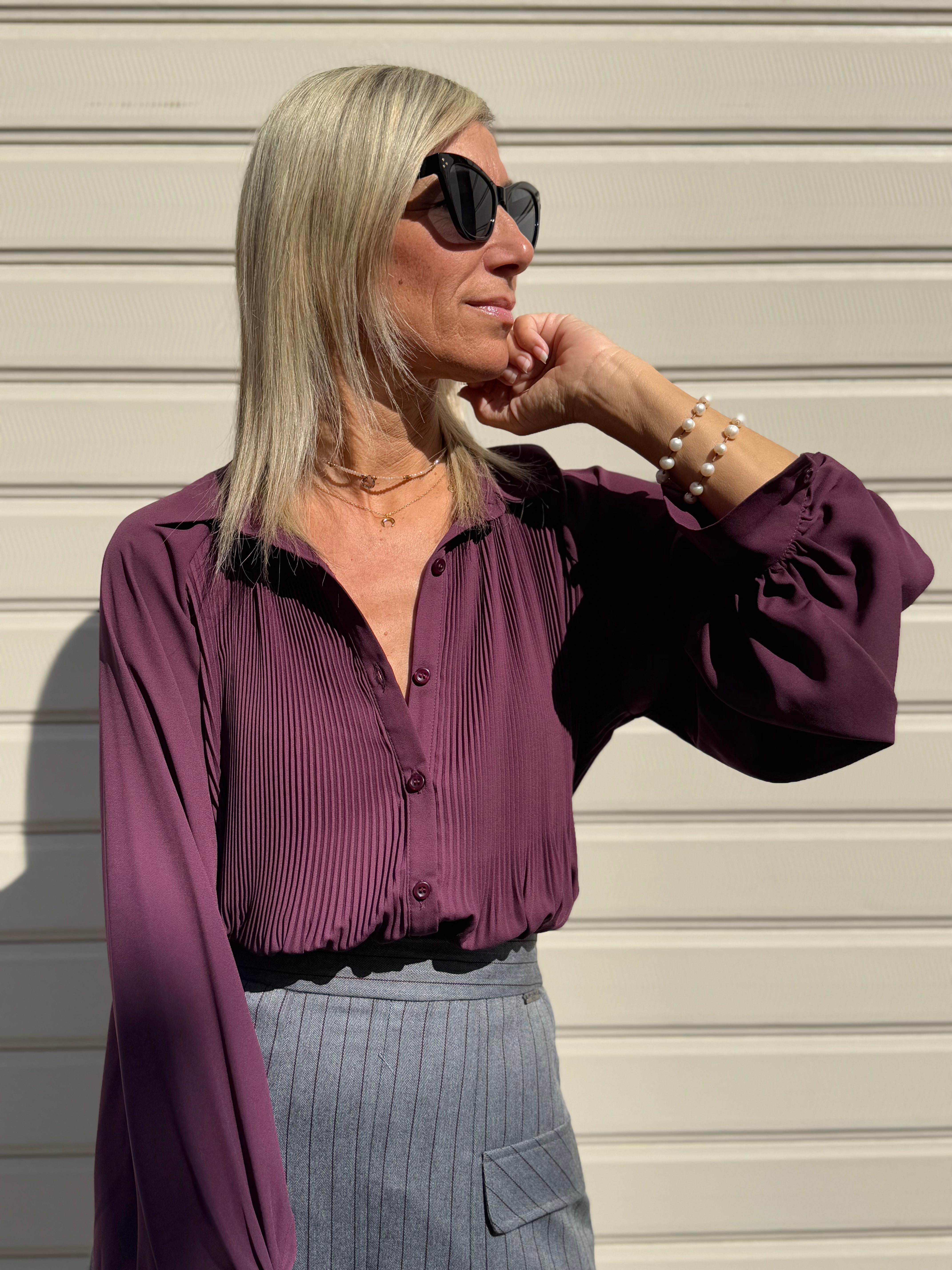 Camicia plissettata mimì