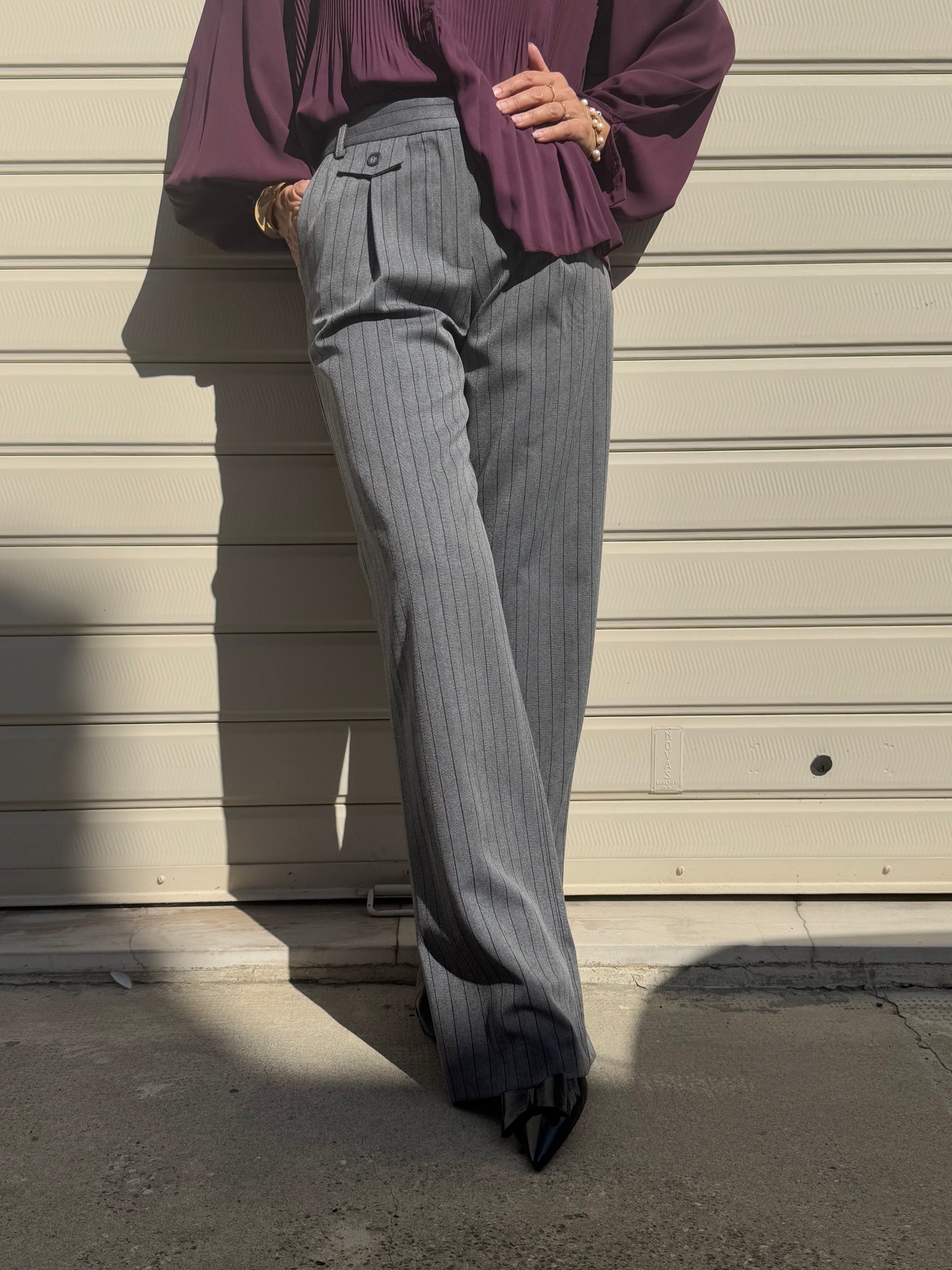 Pantalone gessato mimì