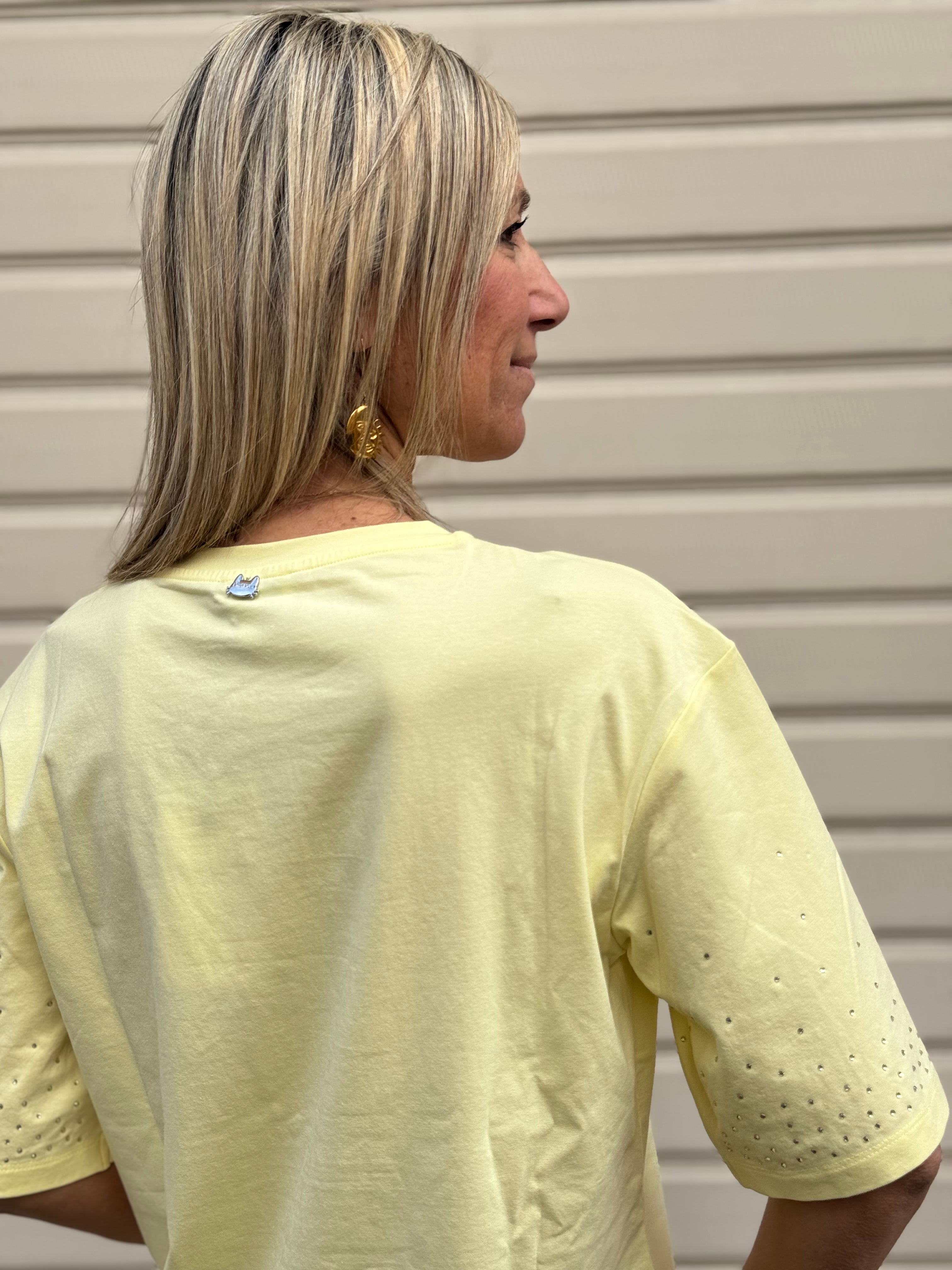 Tshirt maniche strass Mimì