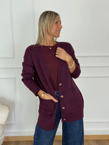 Cardigan bottoni artigli
