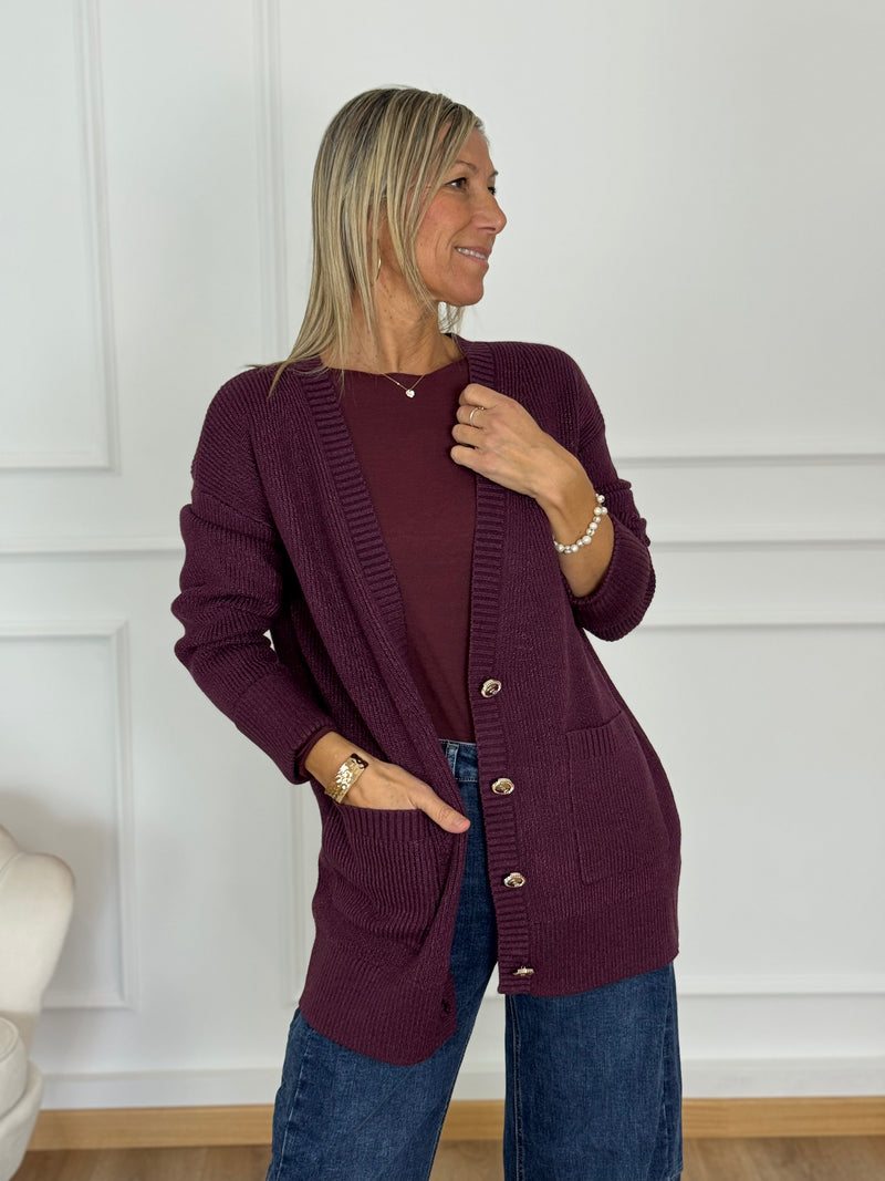 Cardigan bottoni artigli