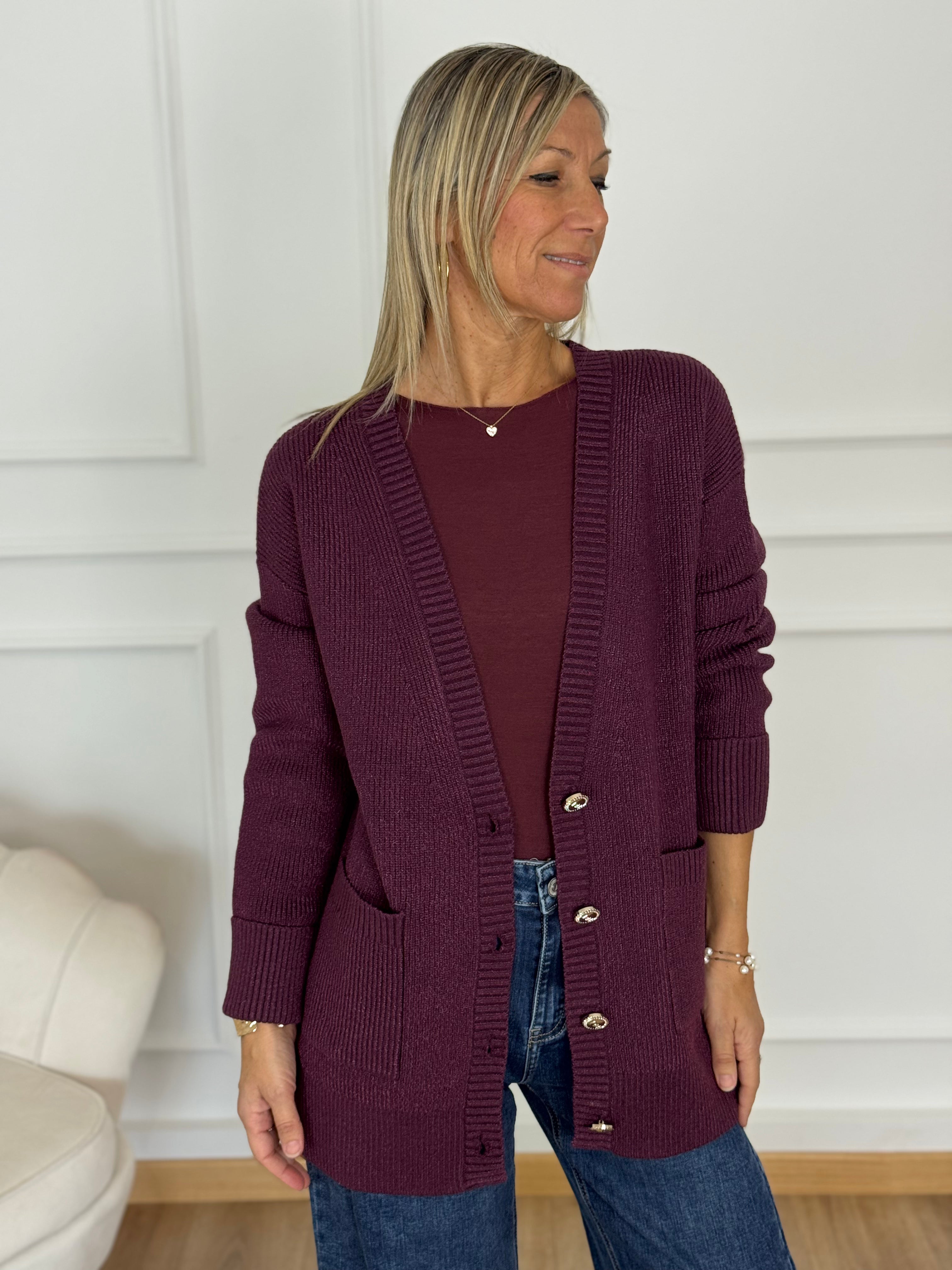 Cardigan bottoni artigli