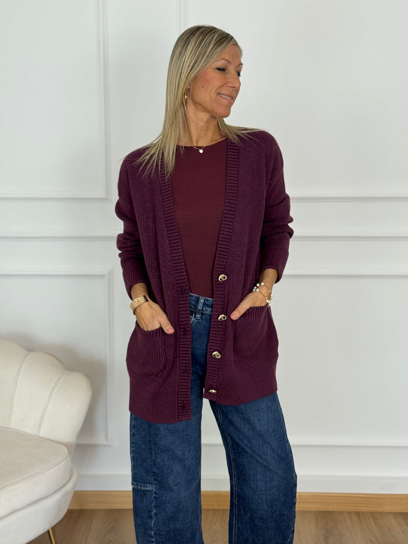 Cardigan bottoni artigli