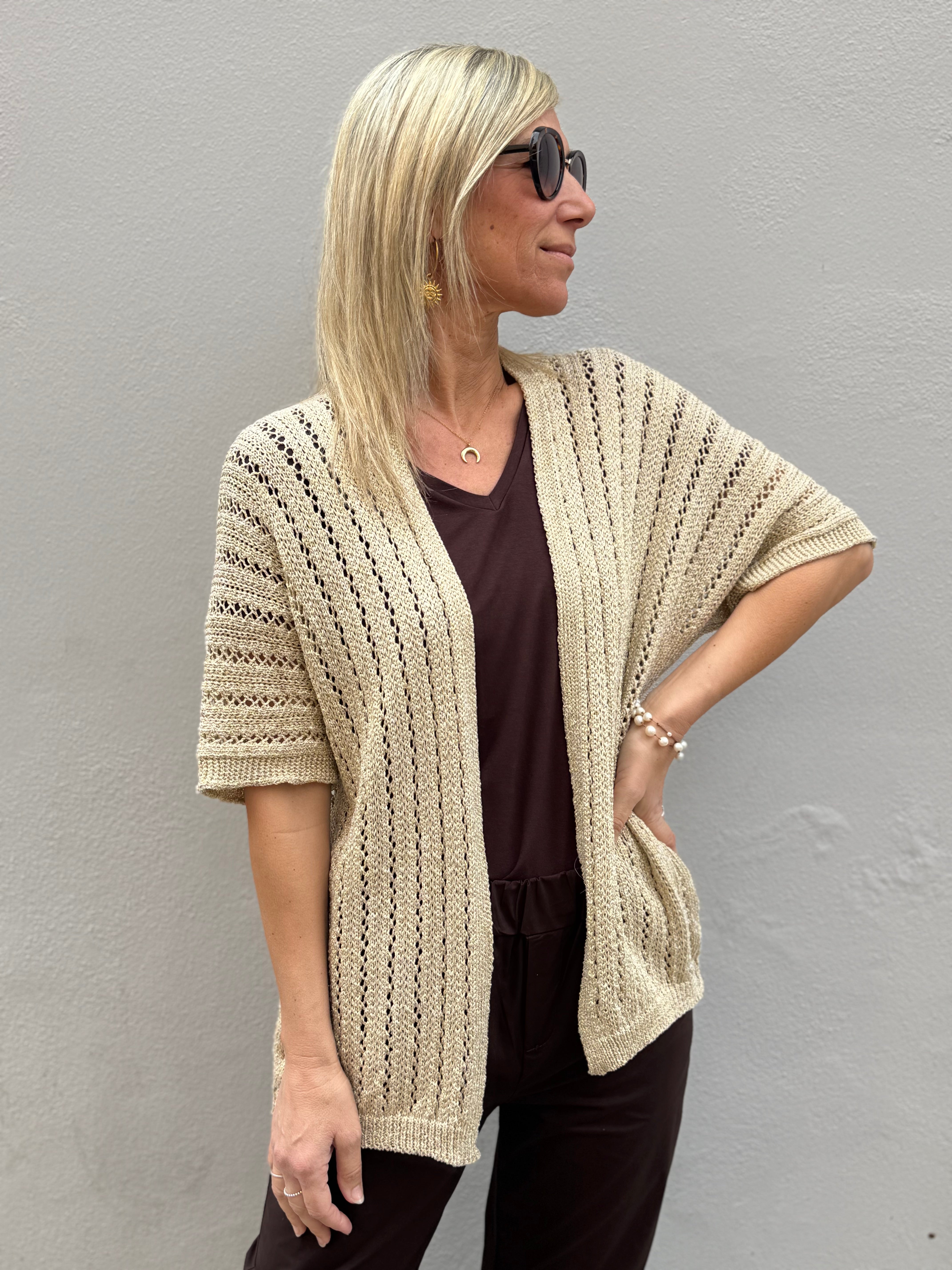 Cardigan kimono oro adora