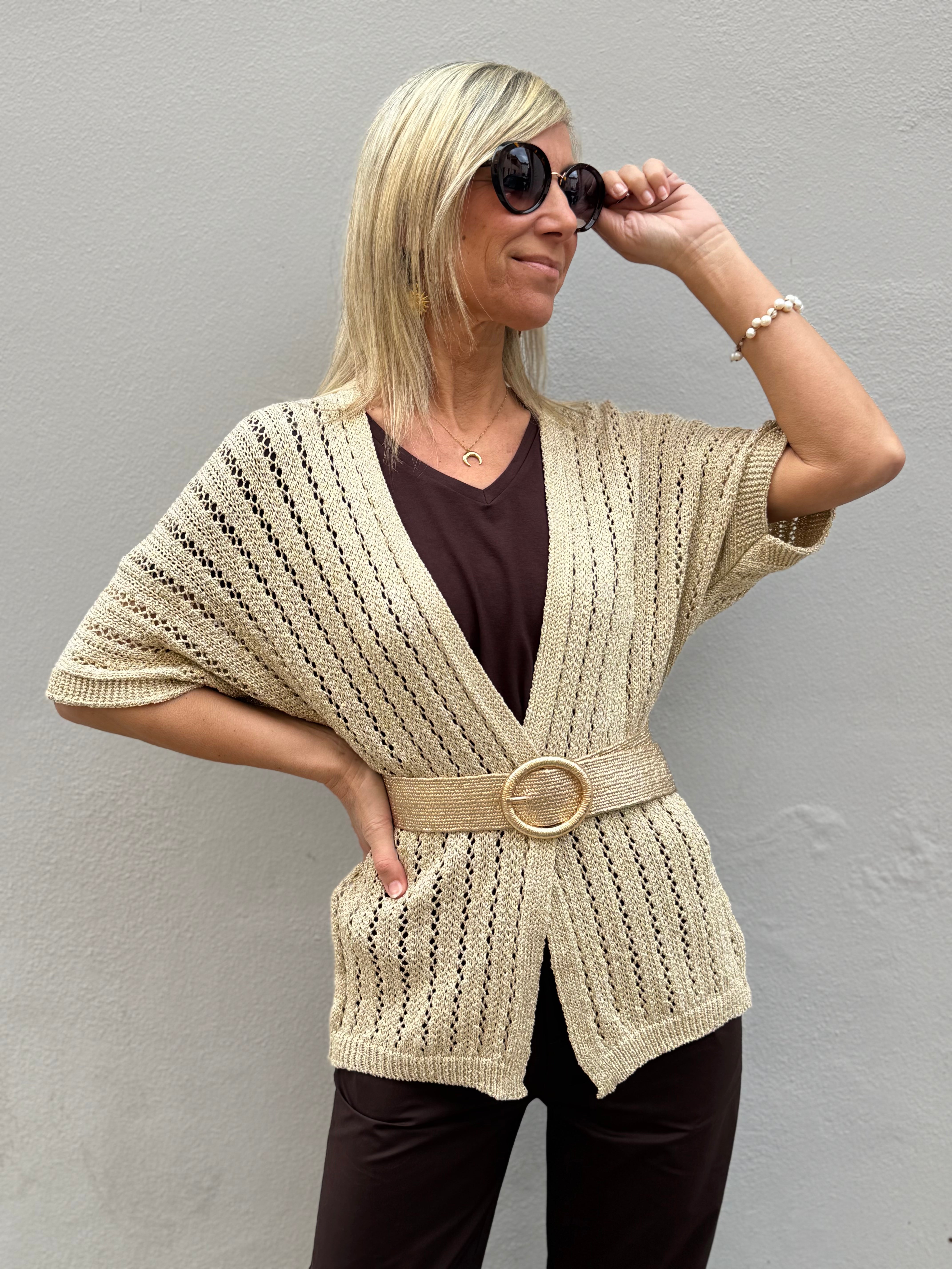 Cardigan kimono oro adora