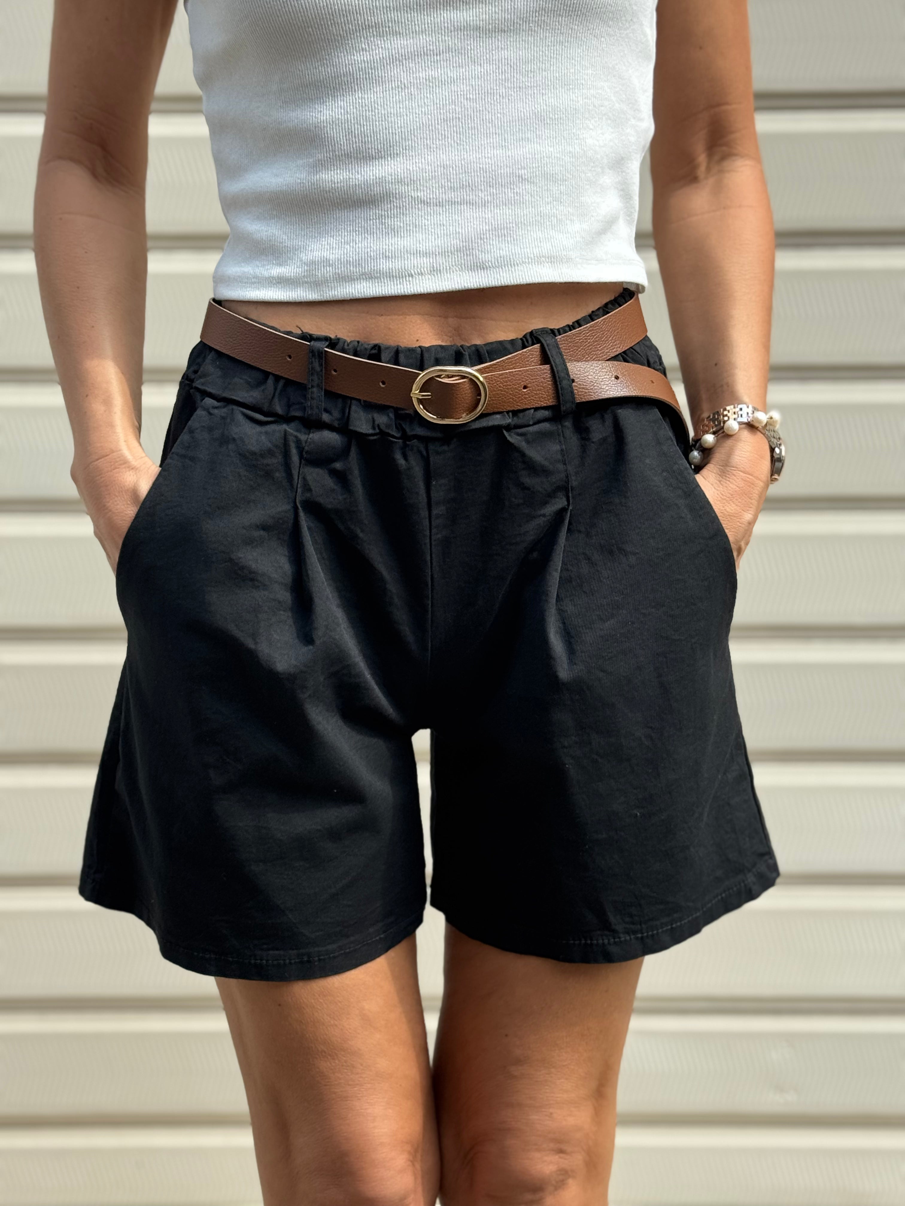 Shorts Cotone Con Elastico