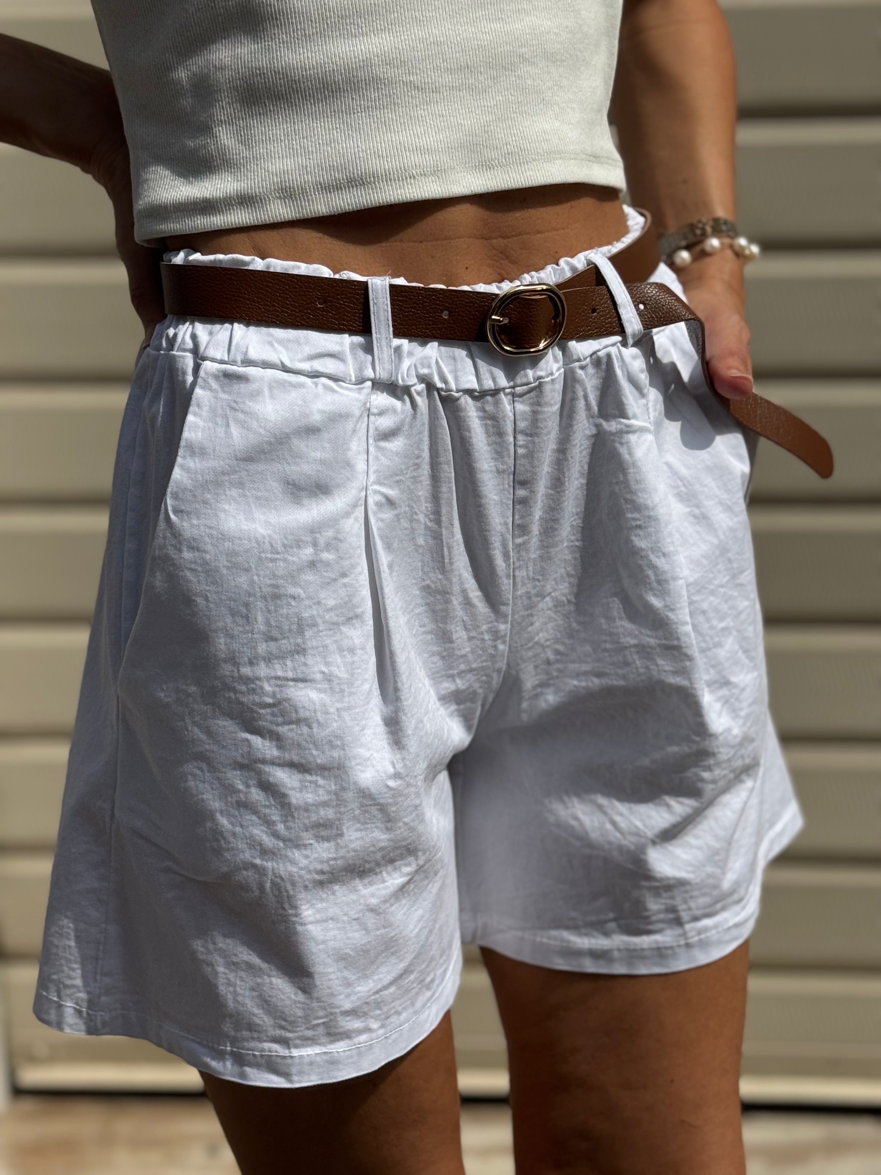 Shorts Cotone Con Elastico