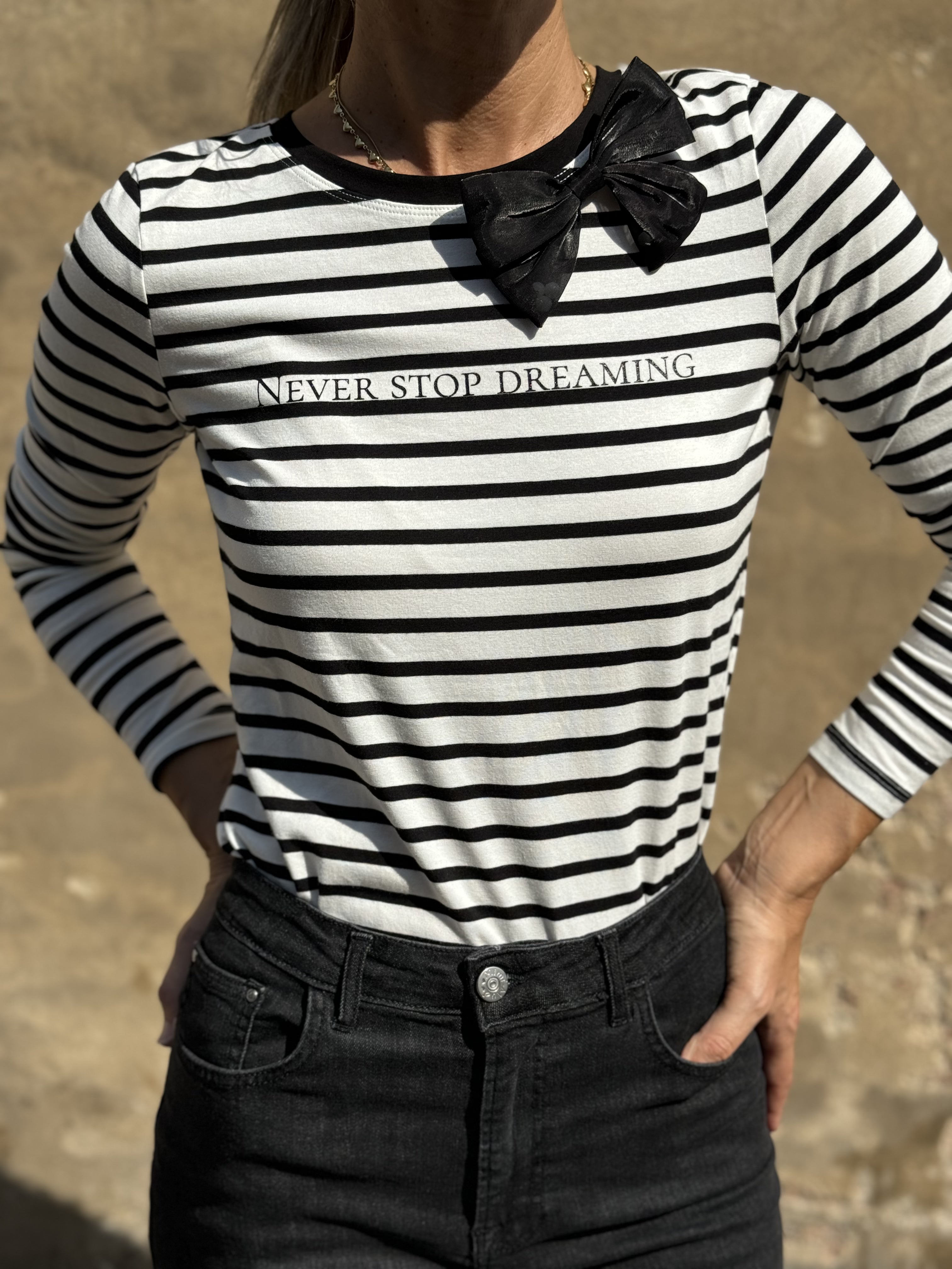Maglia Righe Fiocco