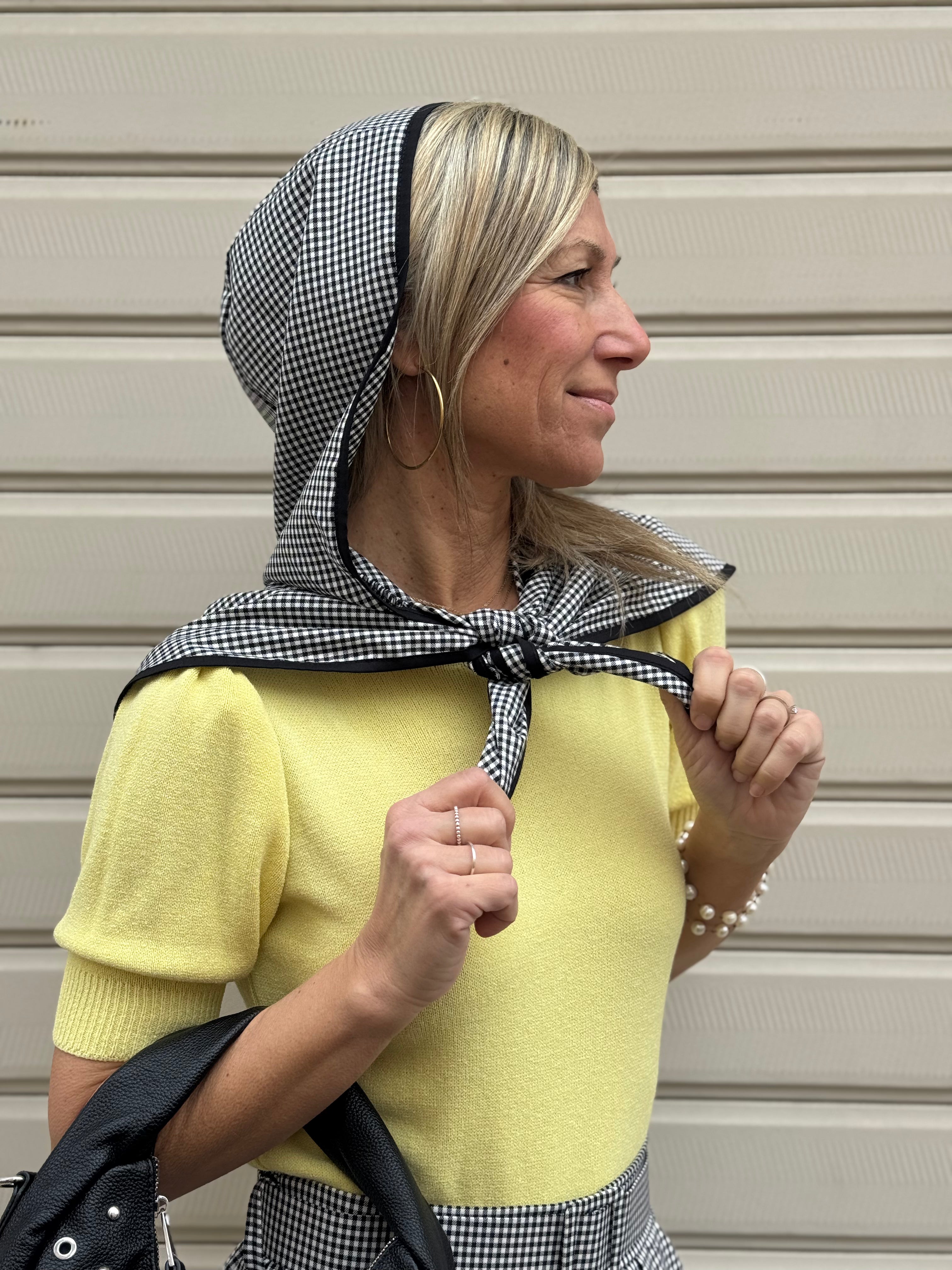 Foulard cappuccio vichy Adora