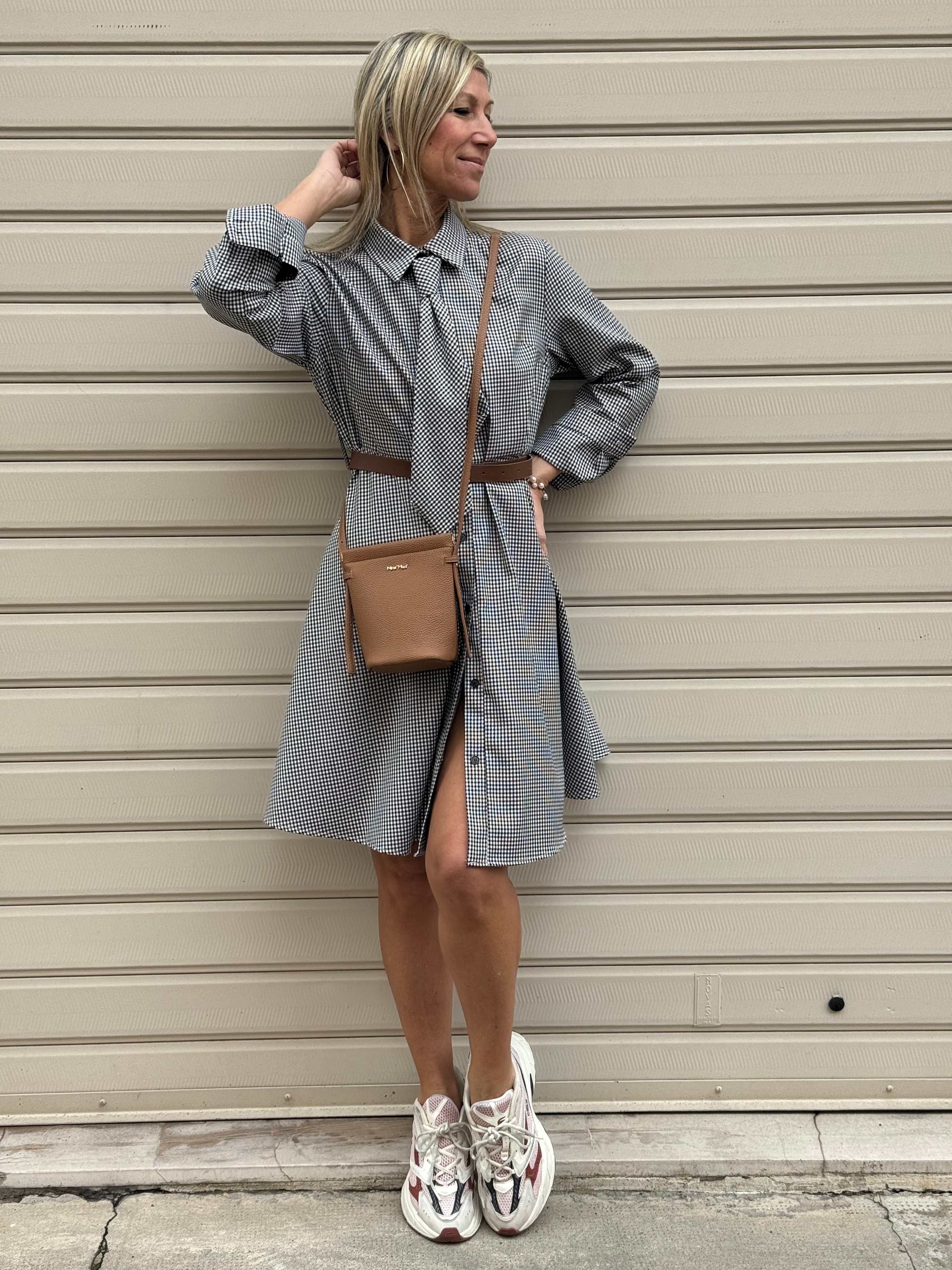 Abito cravatta vichy Adora