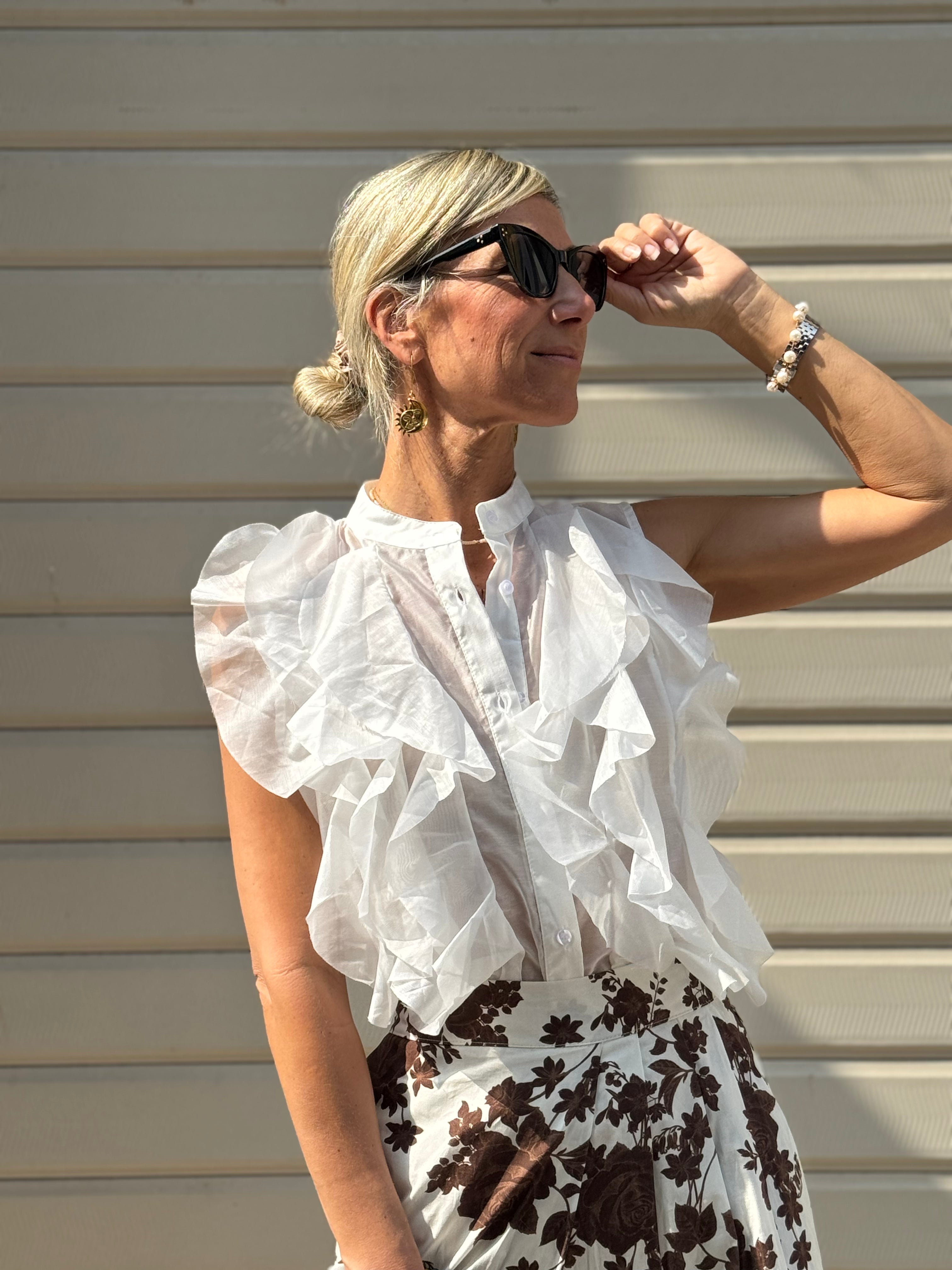 Camicia Smanicata Volant