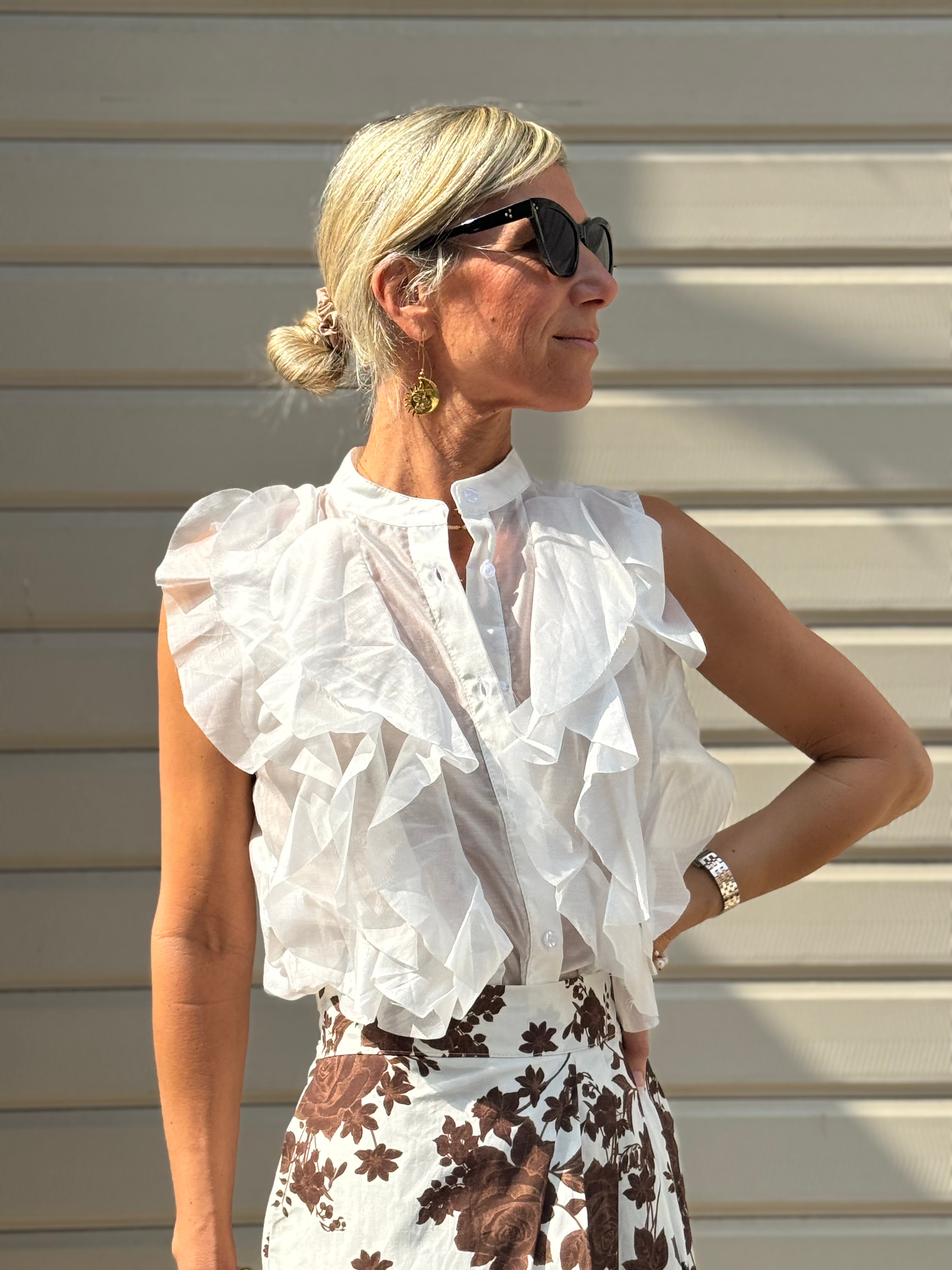 Camicia Smanicata Volant