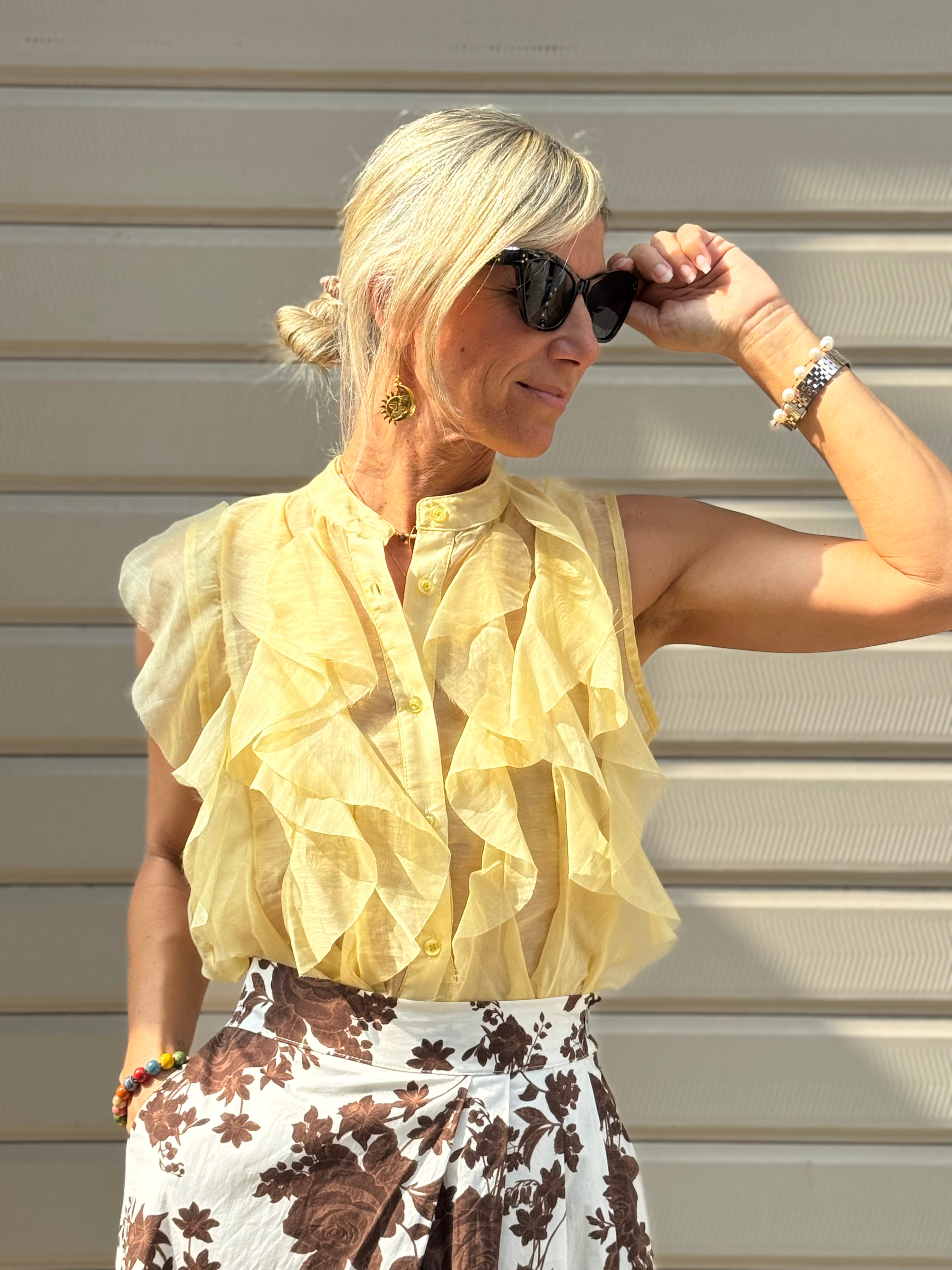 Camicia Smanicata Volant