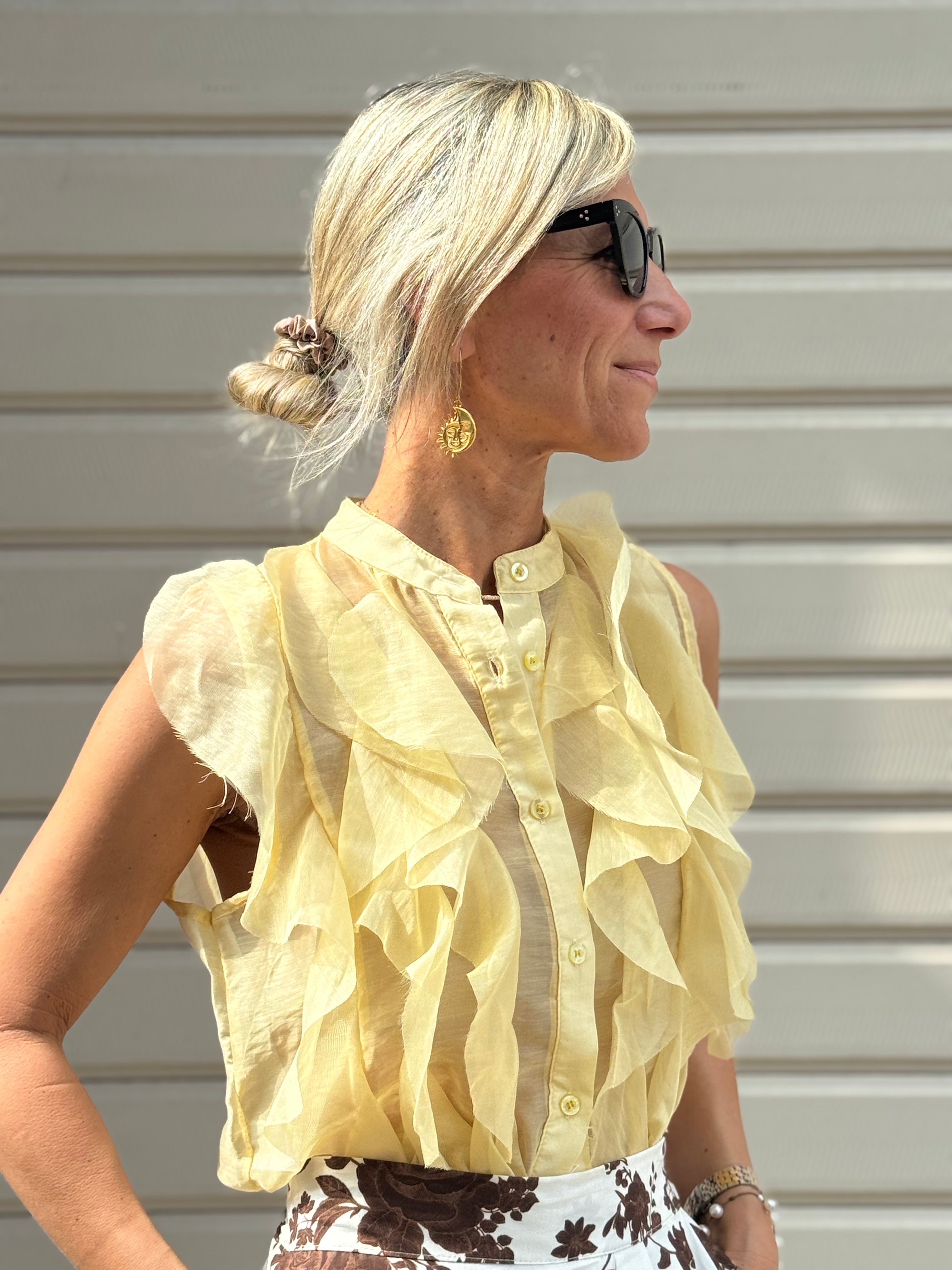 Camicia Smanicata Volant