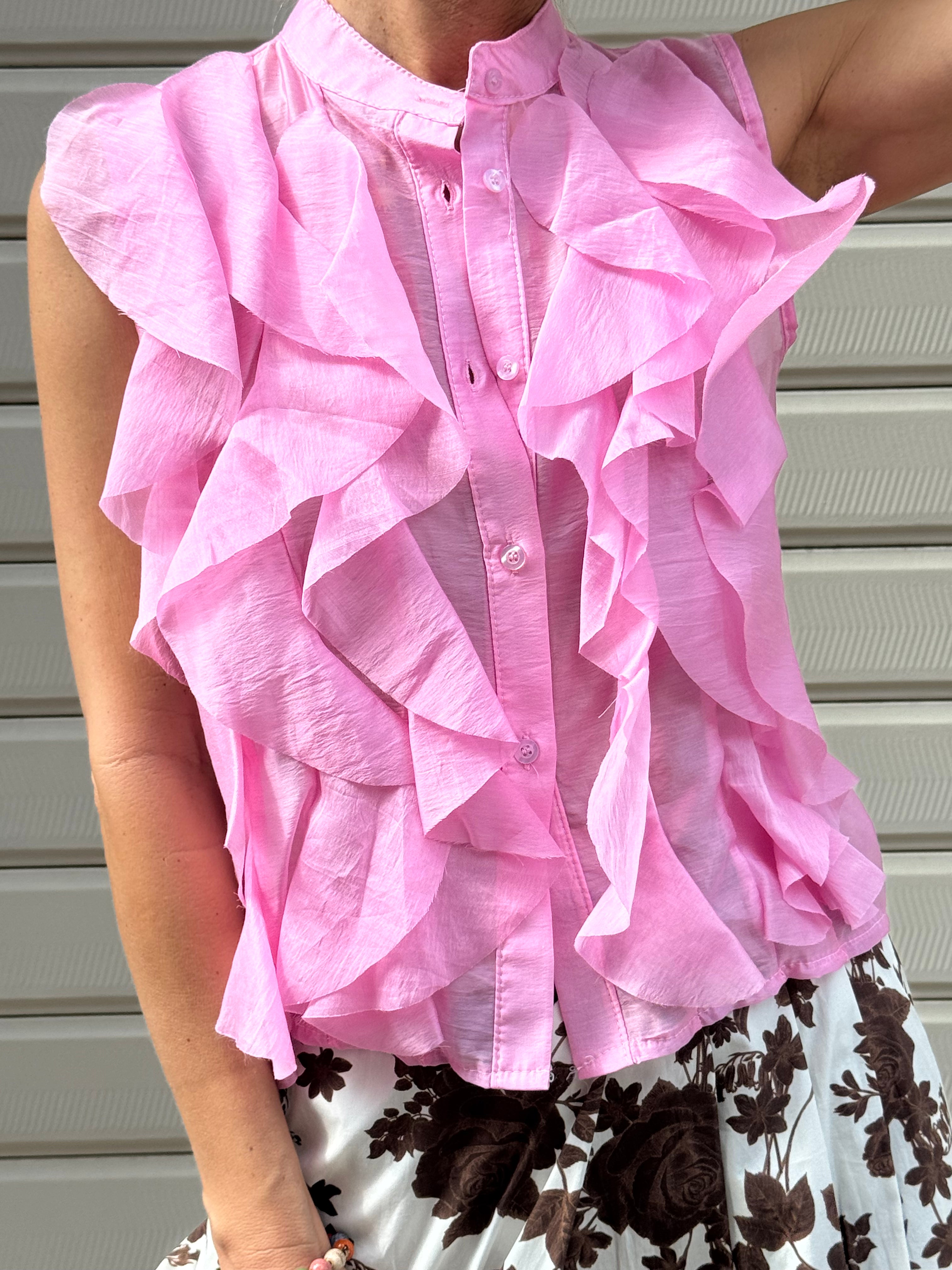 Camicia Smanicata Volant
