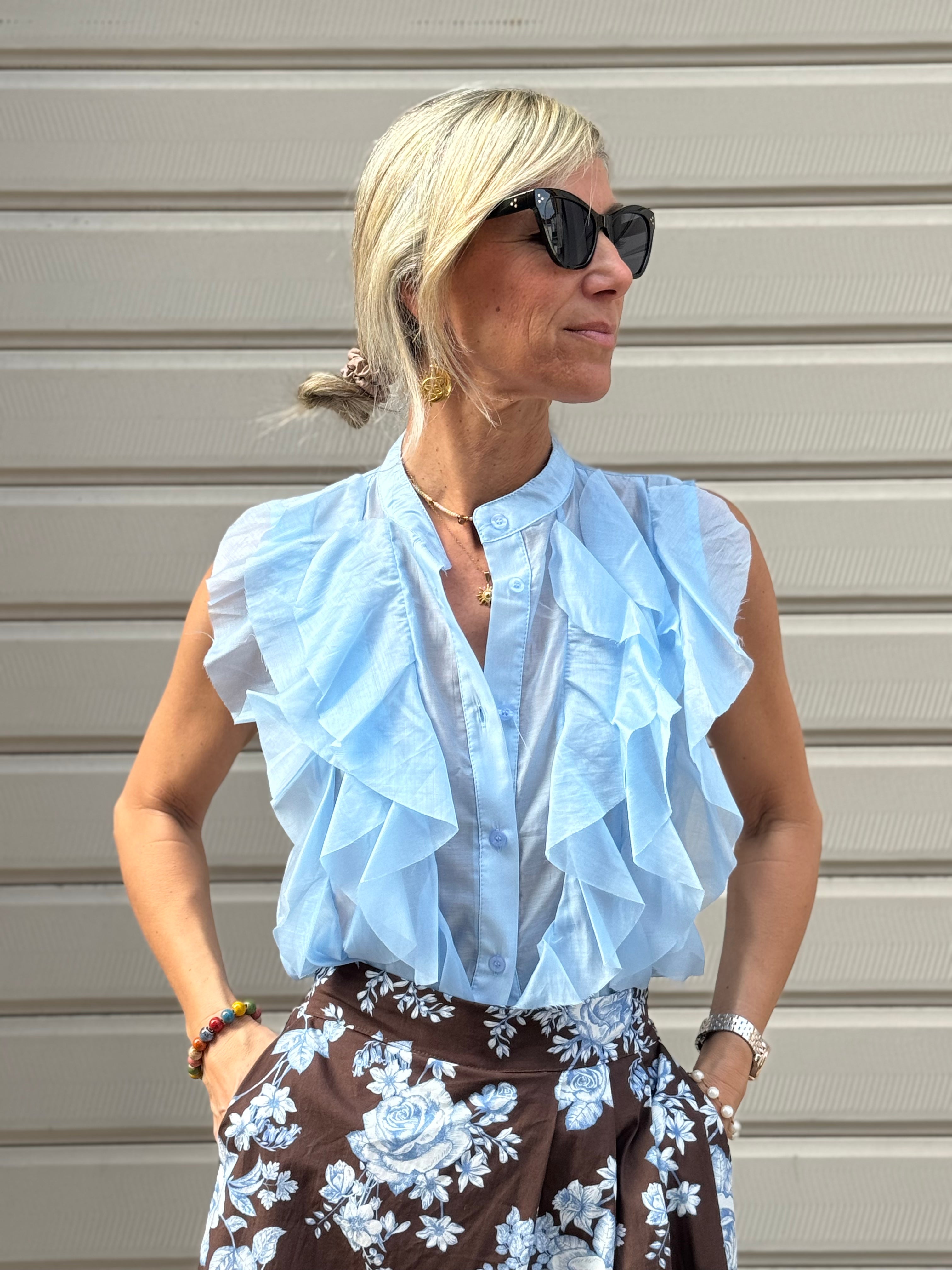 Camicia Smanicata Volant
