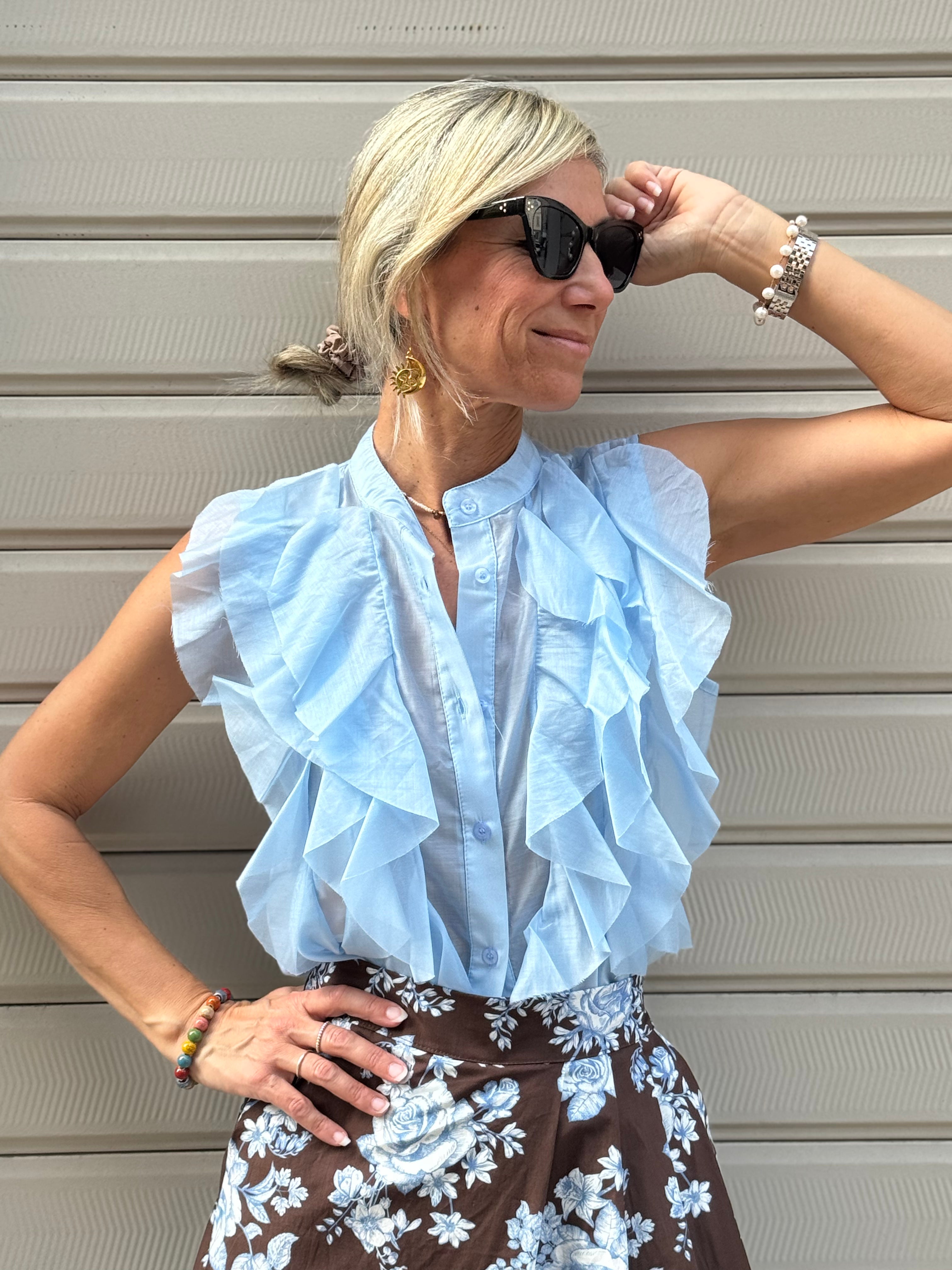 Camicia Smanicata Volant