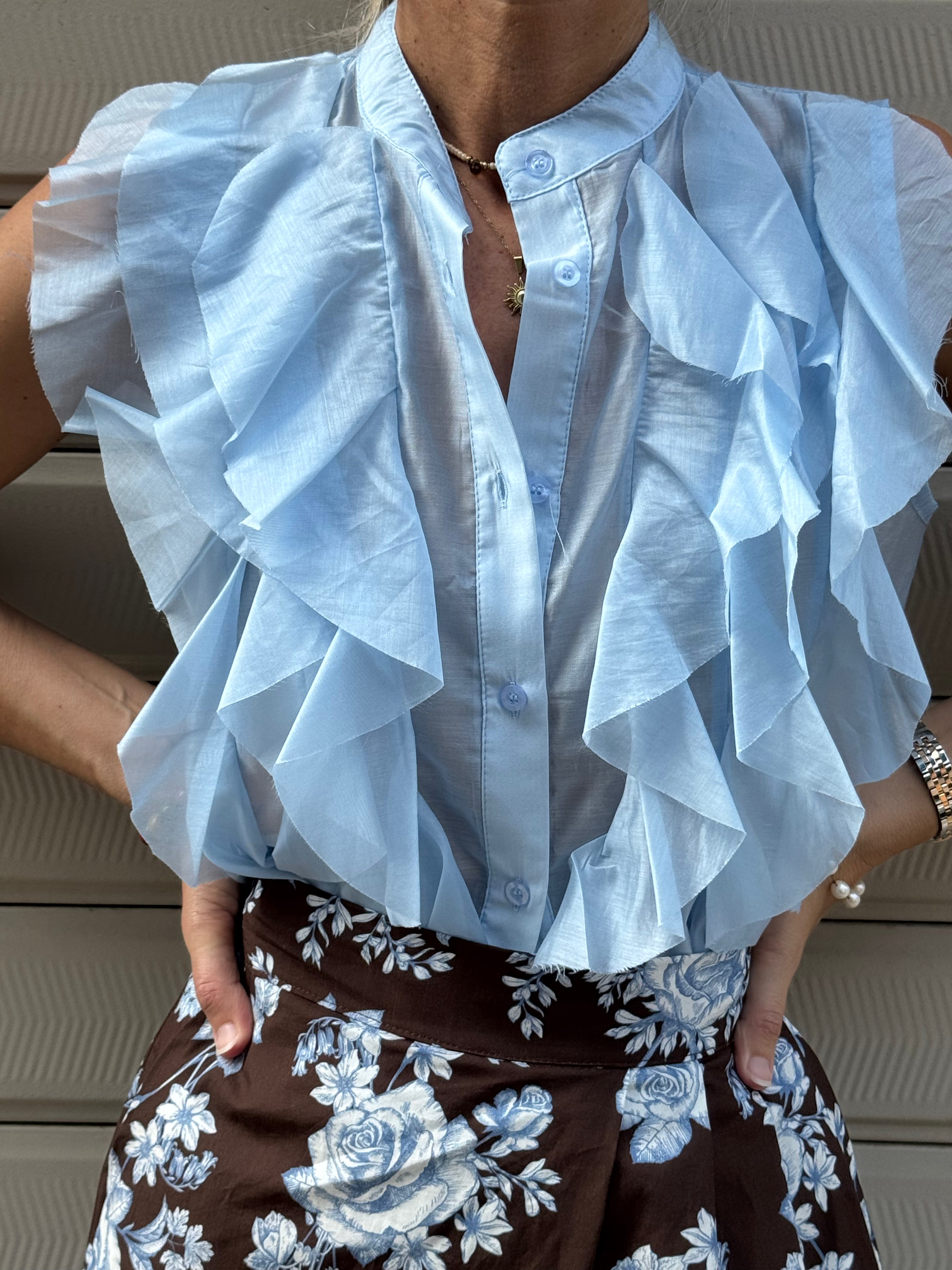 Camicia Smanicata Volant
