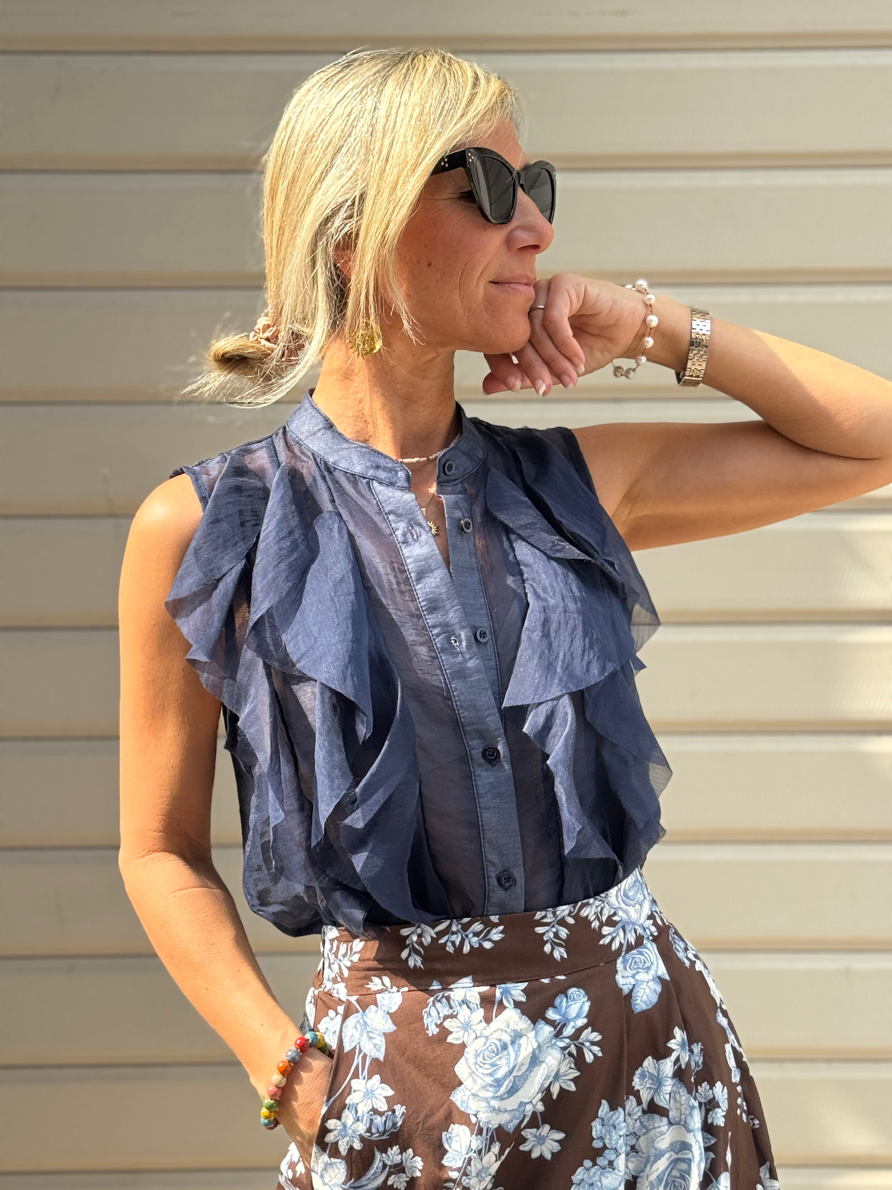 Camicia Smanicata Volant