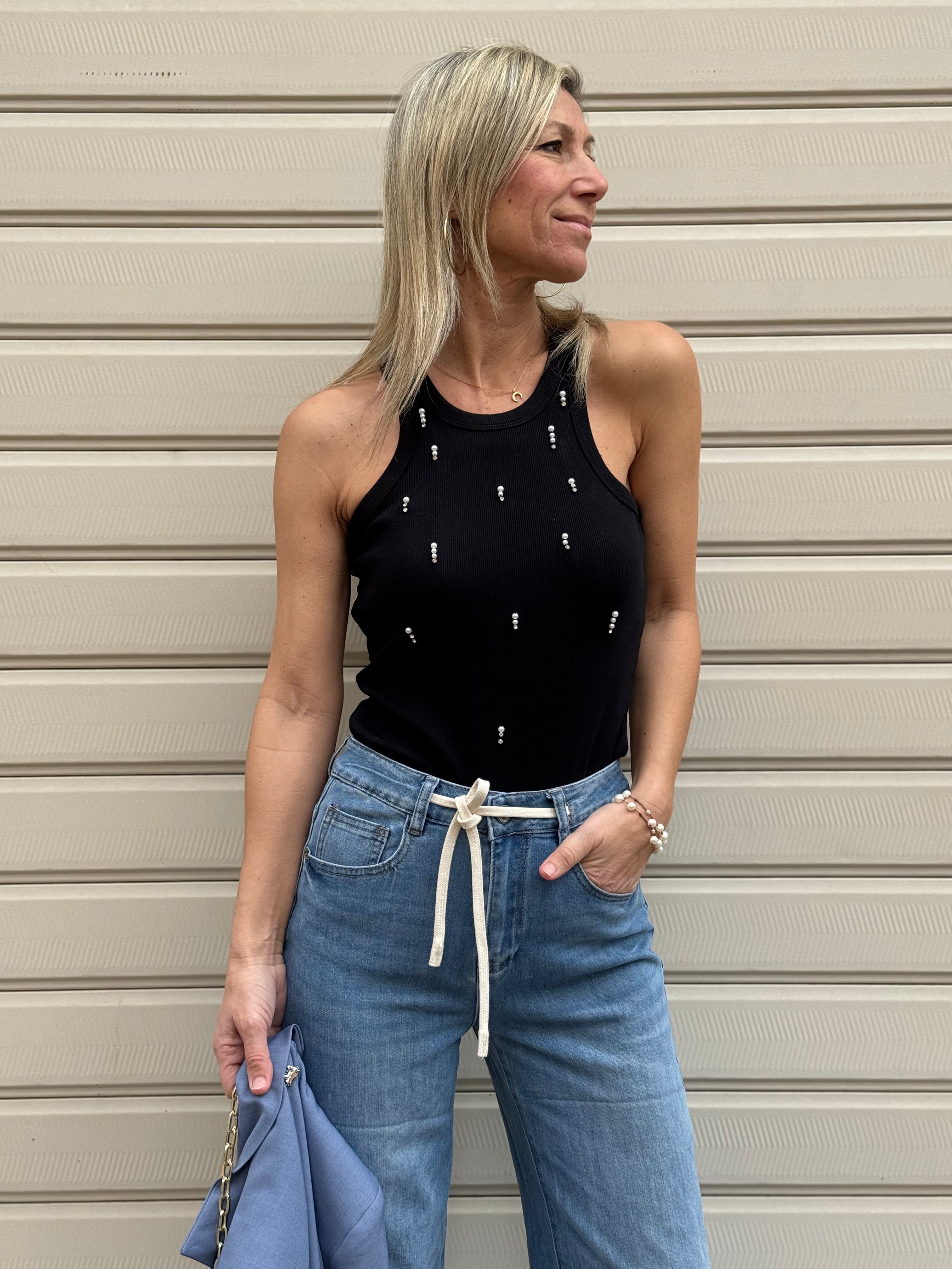 Canotta americana perle Mimì