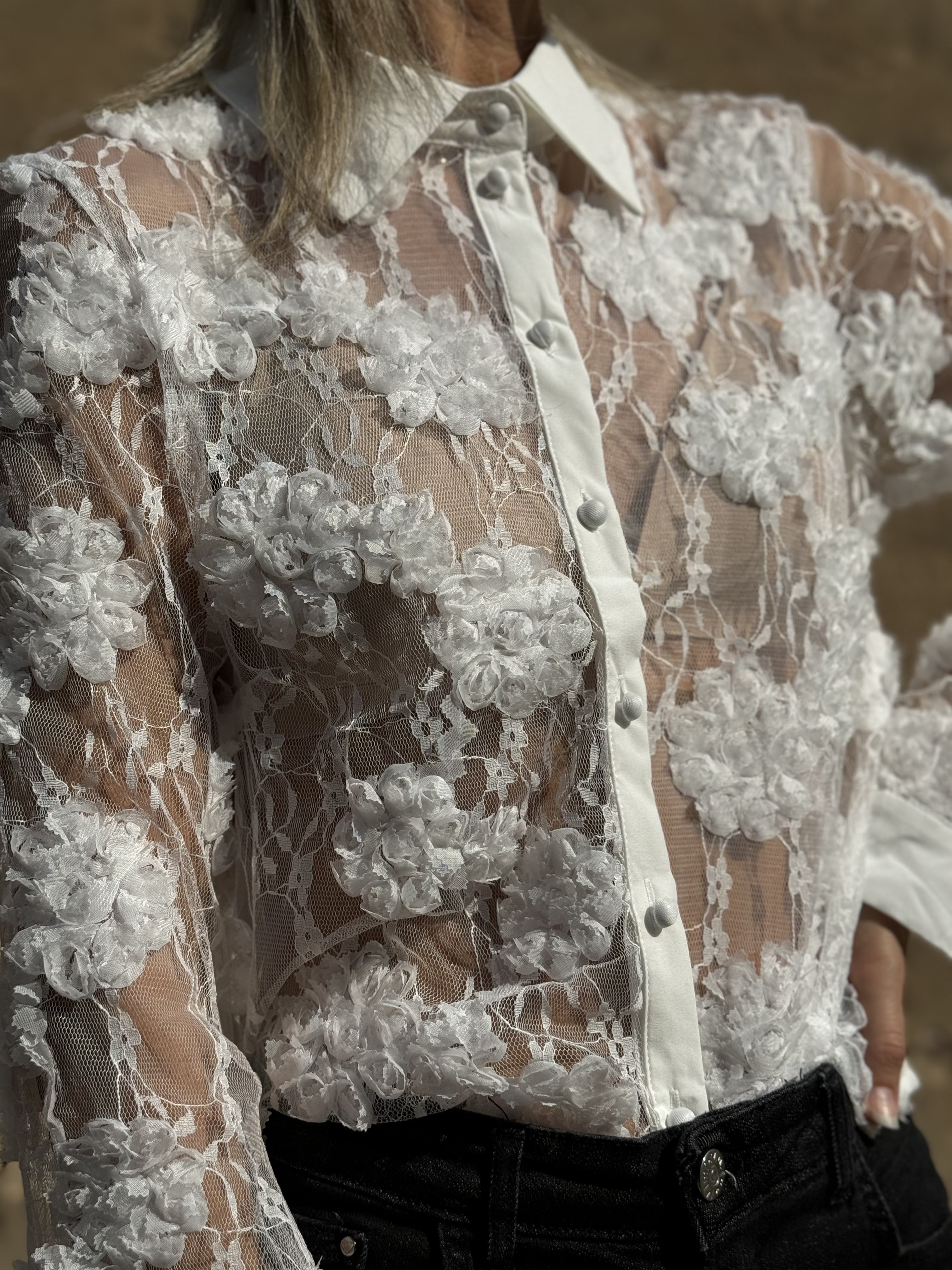 Camicia Pizzo Fiori
