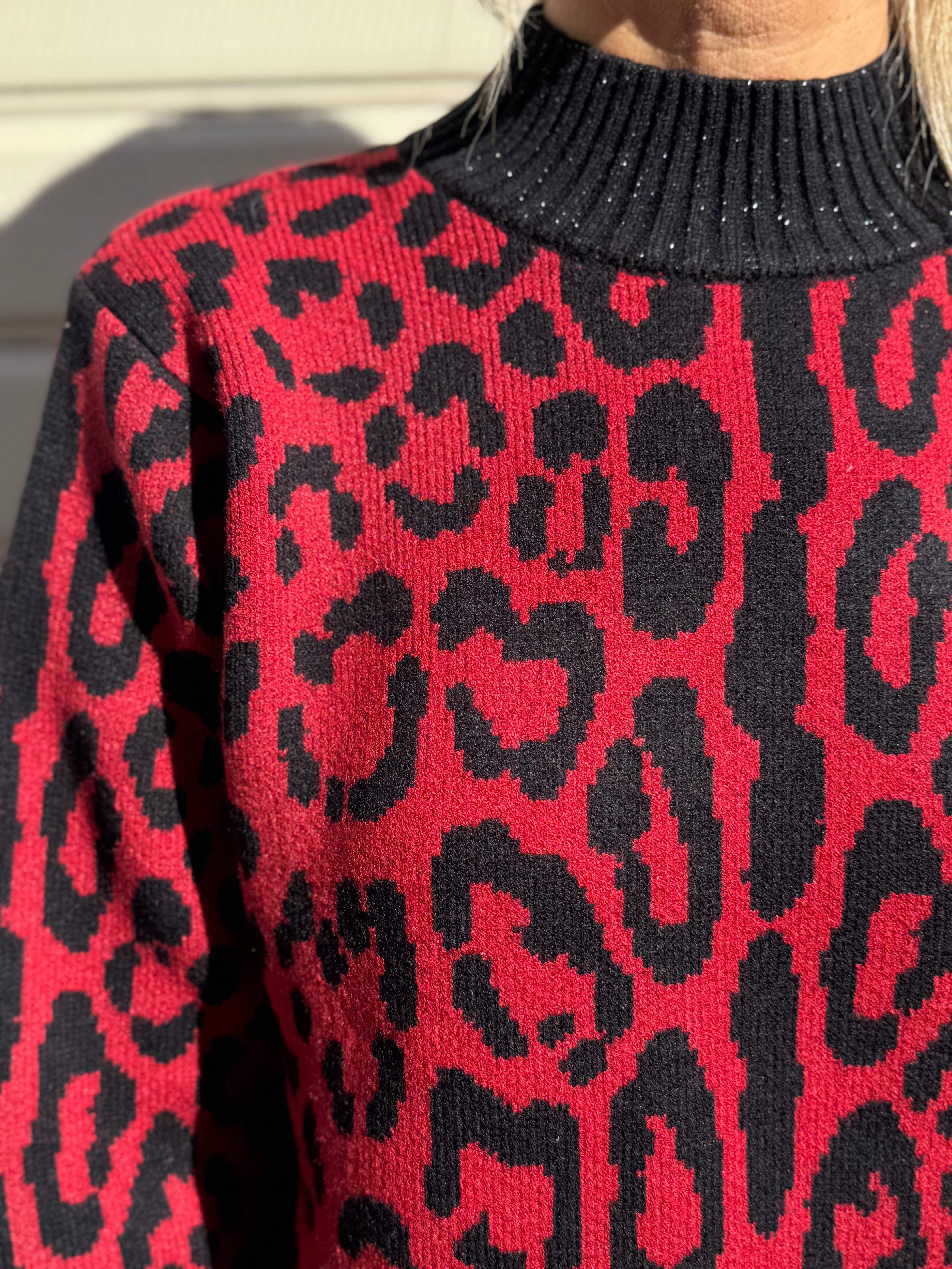 Lupetto maculato rosso