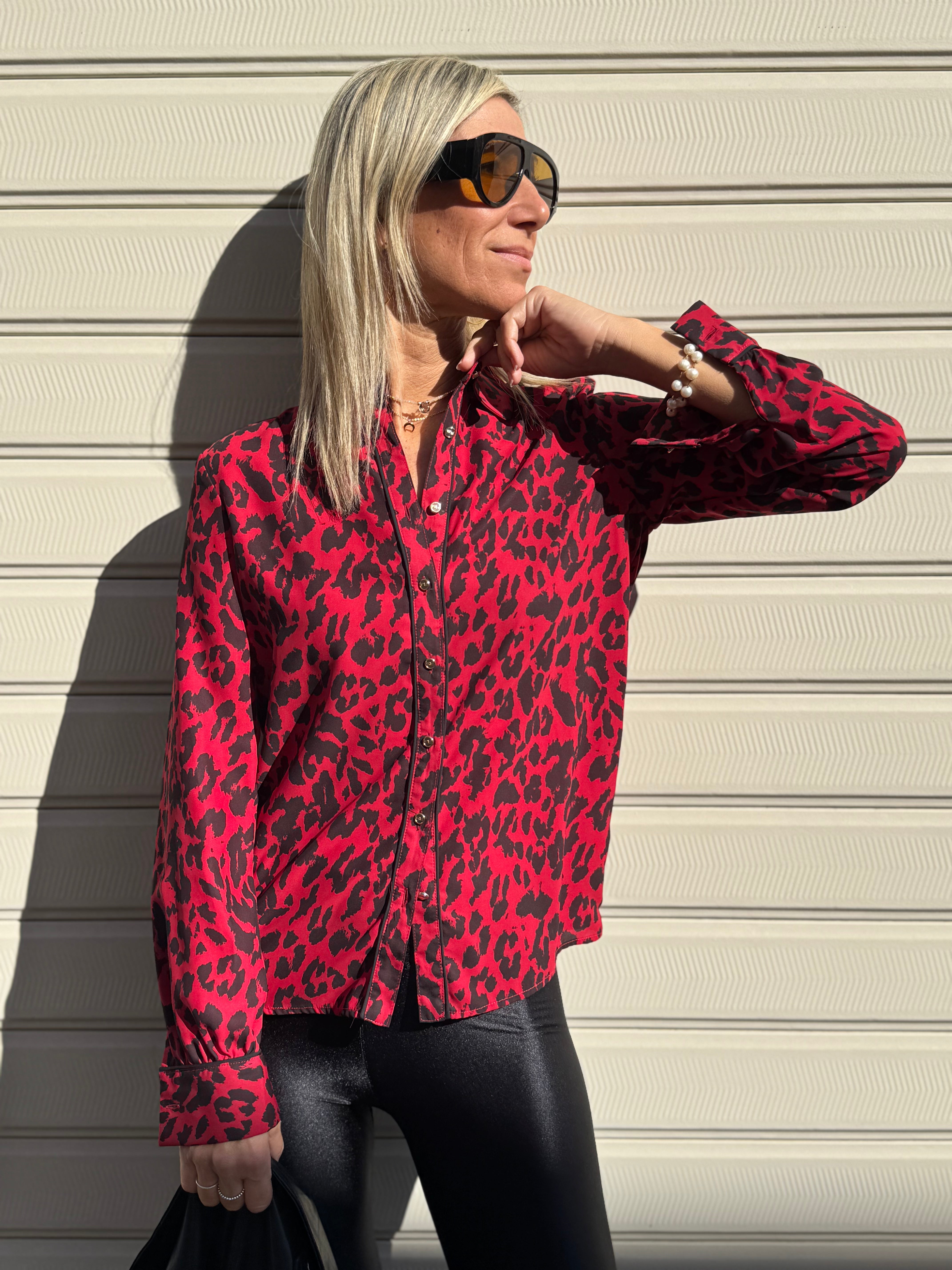 Camicia maculata rossa