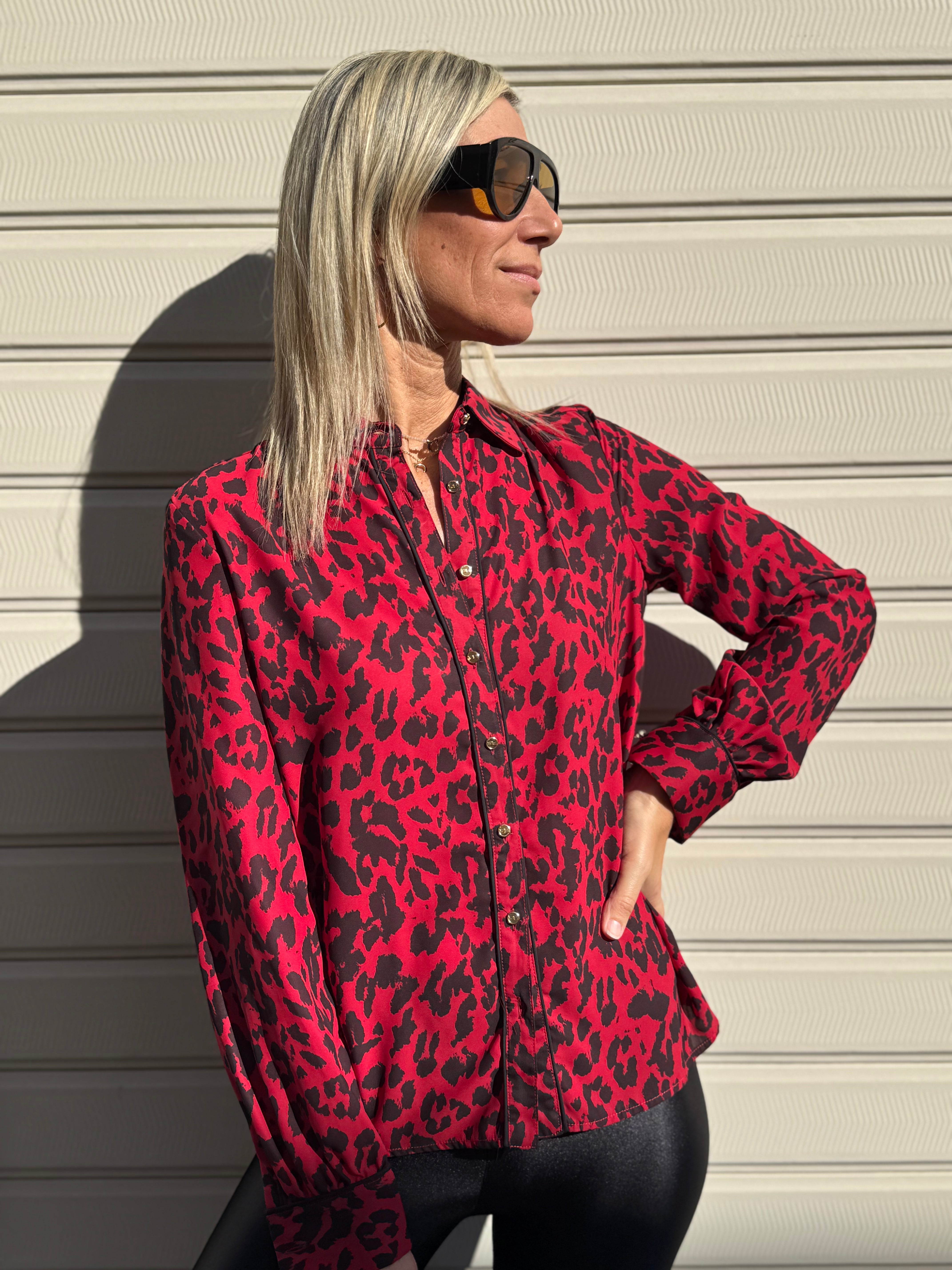 Camicia maculata rossa