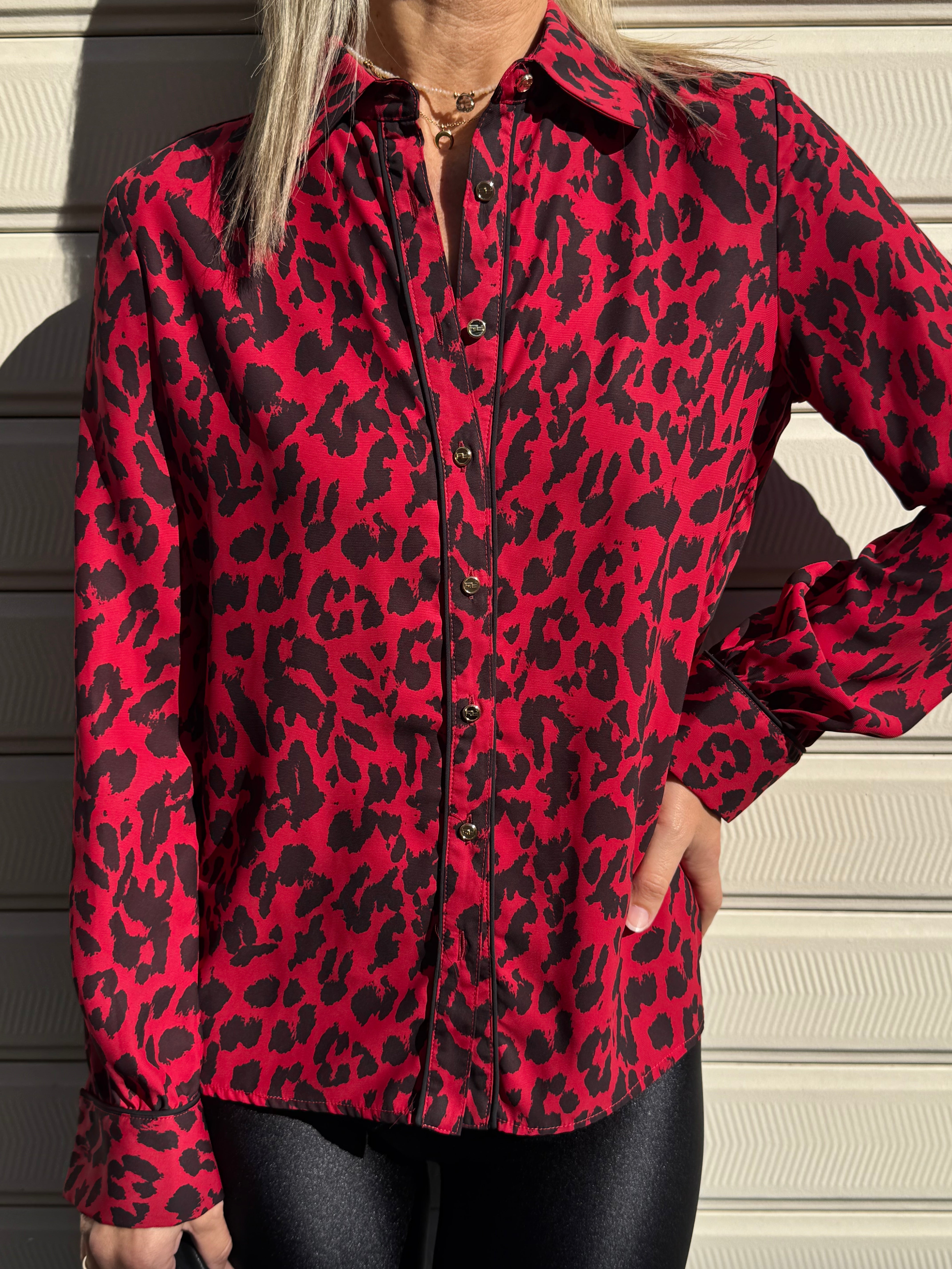 Camicia maculata rossa
