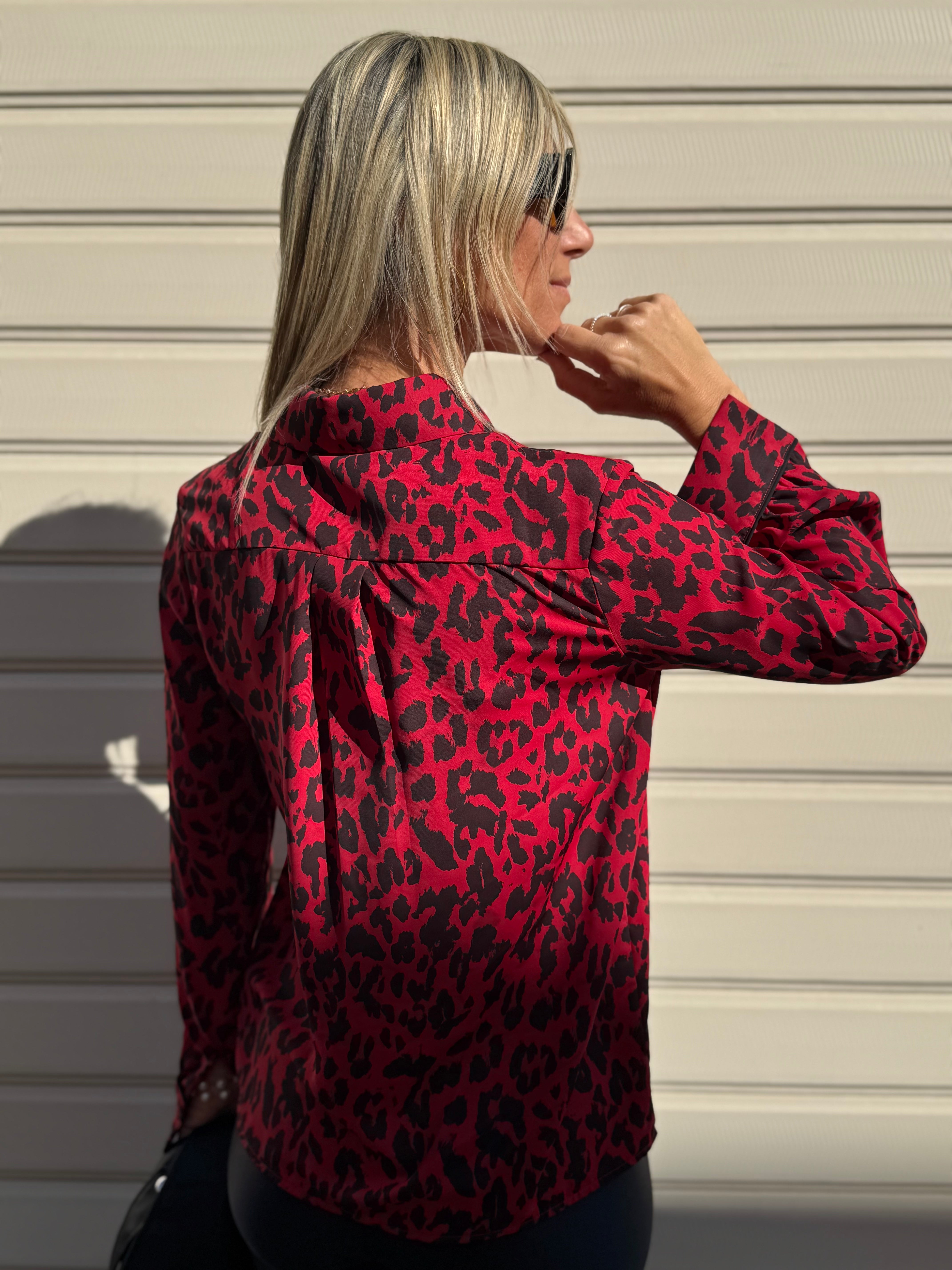 Camicia maculata rossa