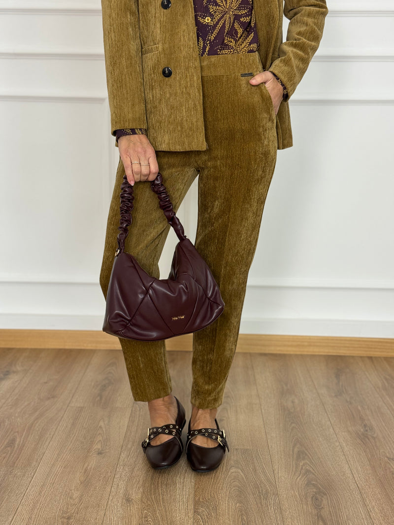 Pantalone sigaretta velluto mimì