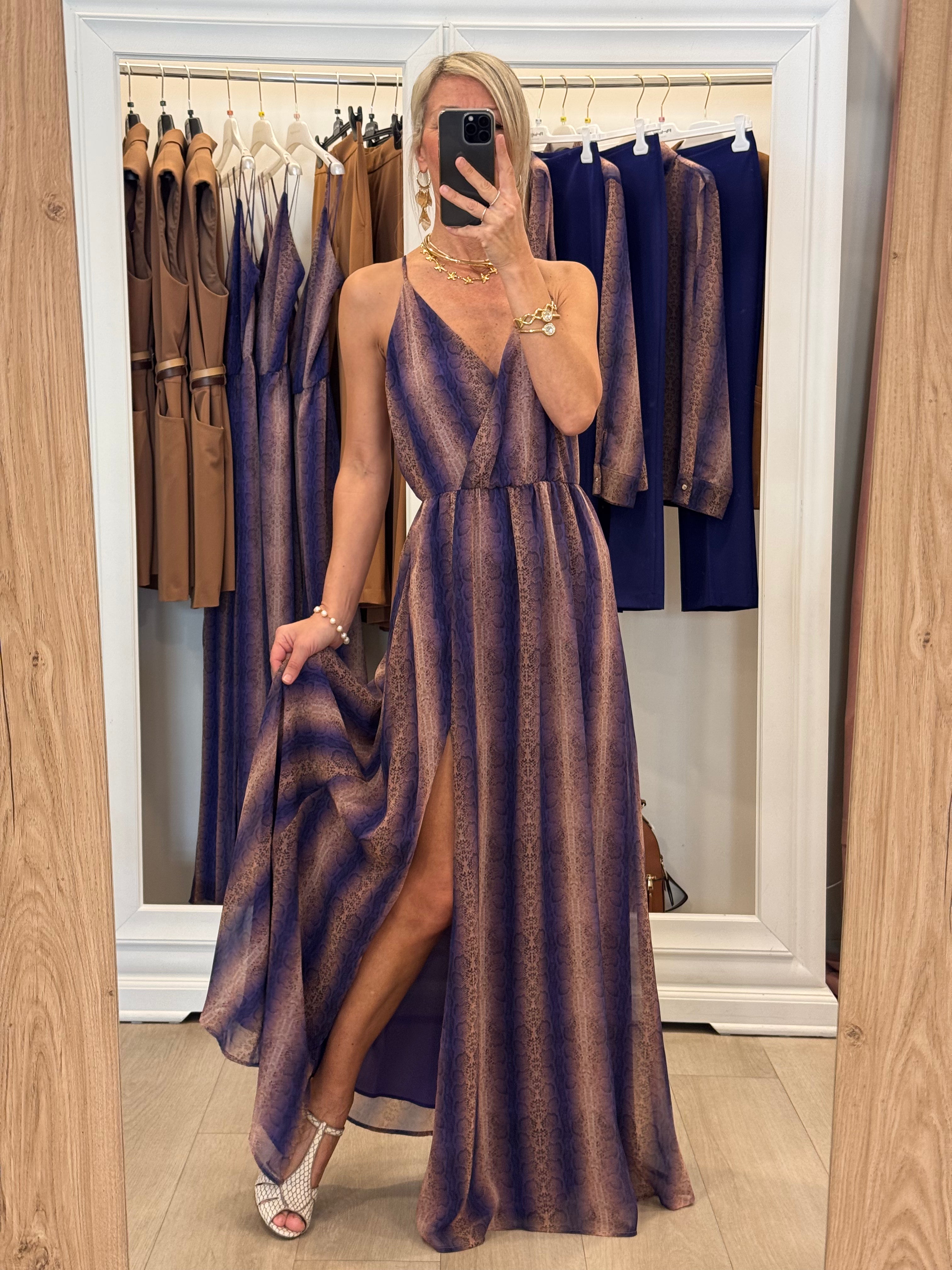 Abito Lungo Vestito Artigli Fiori Vestiti Lunghi Abito Artigli A