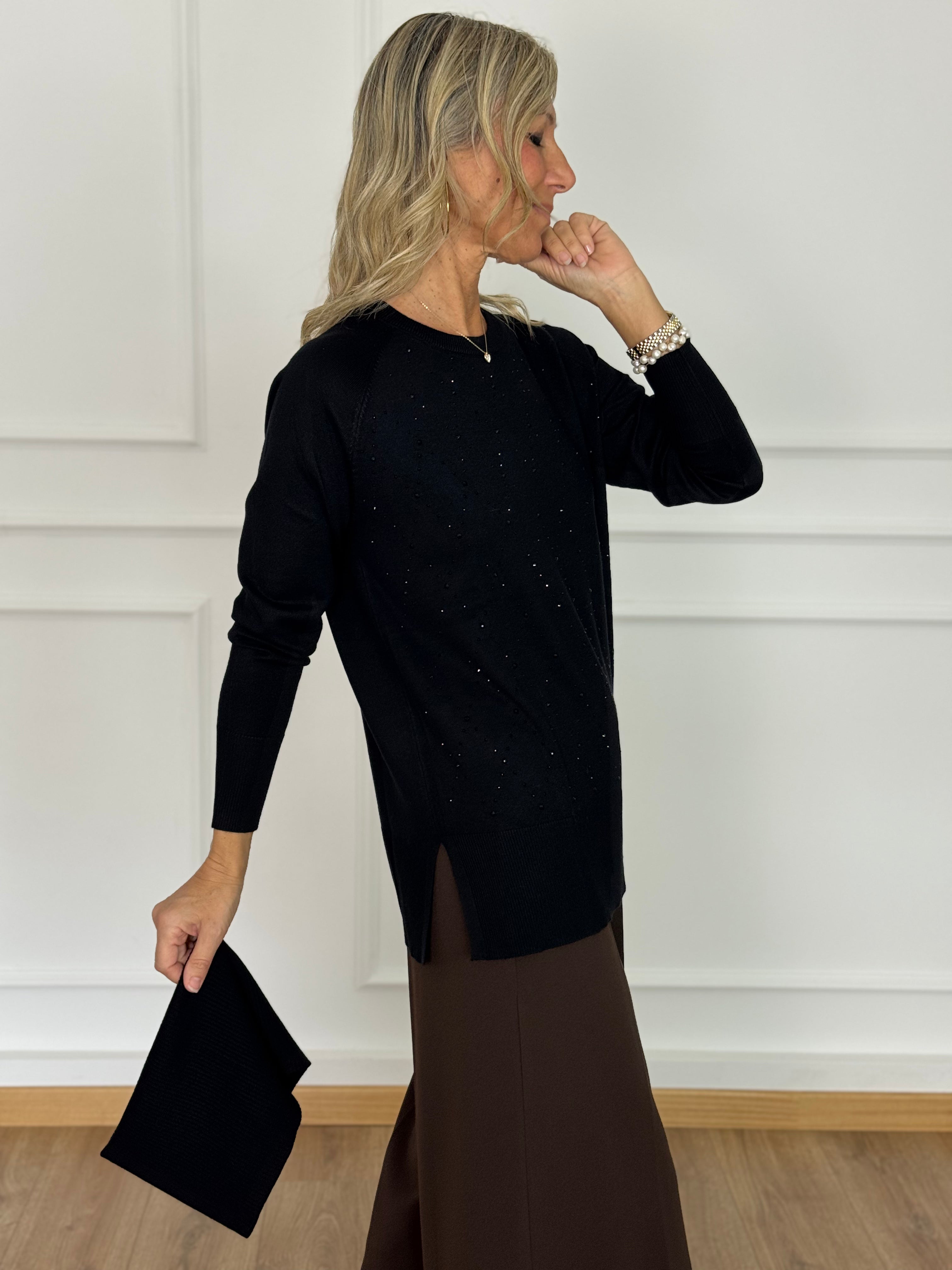Maxi maglia strass mimì