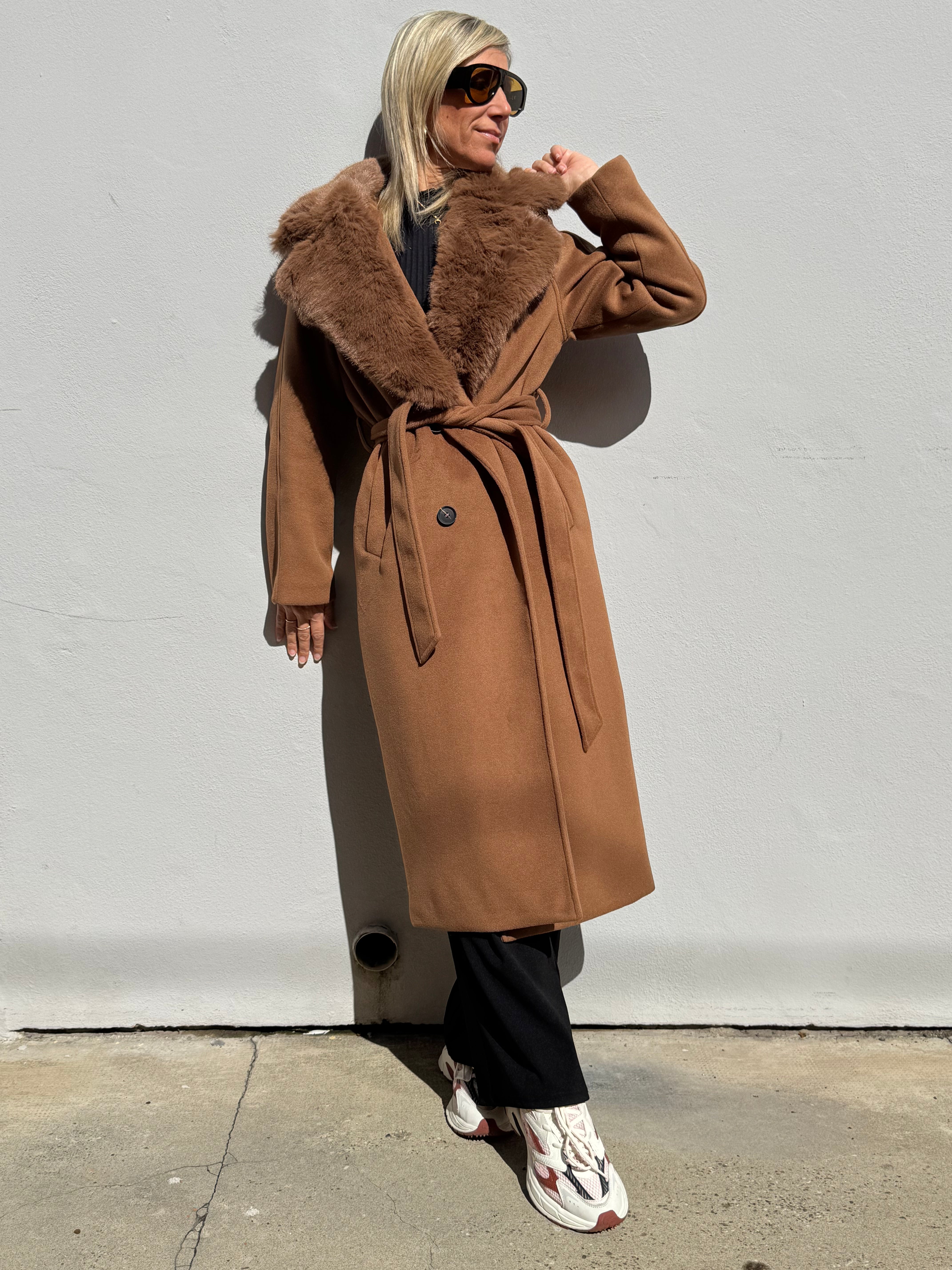 Cappotto lungo imbottito artigli