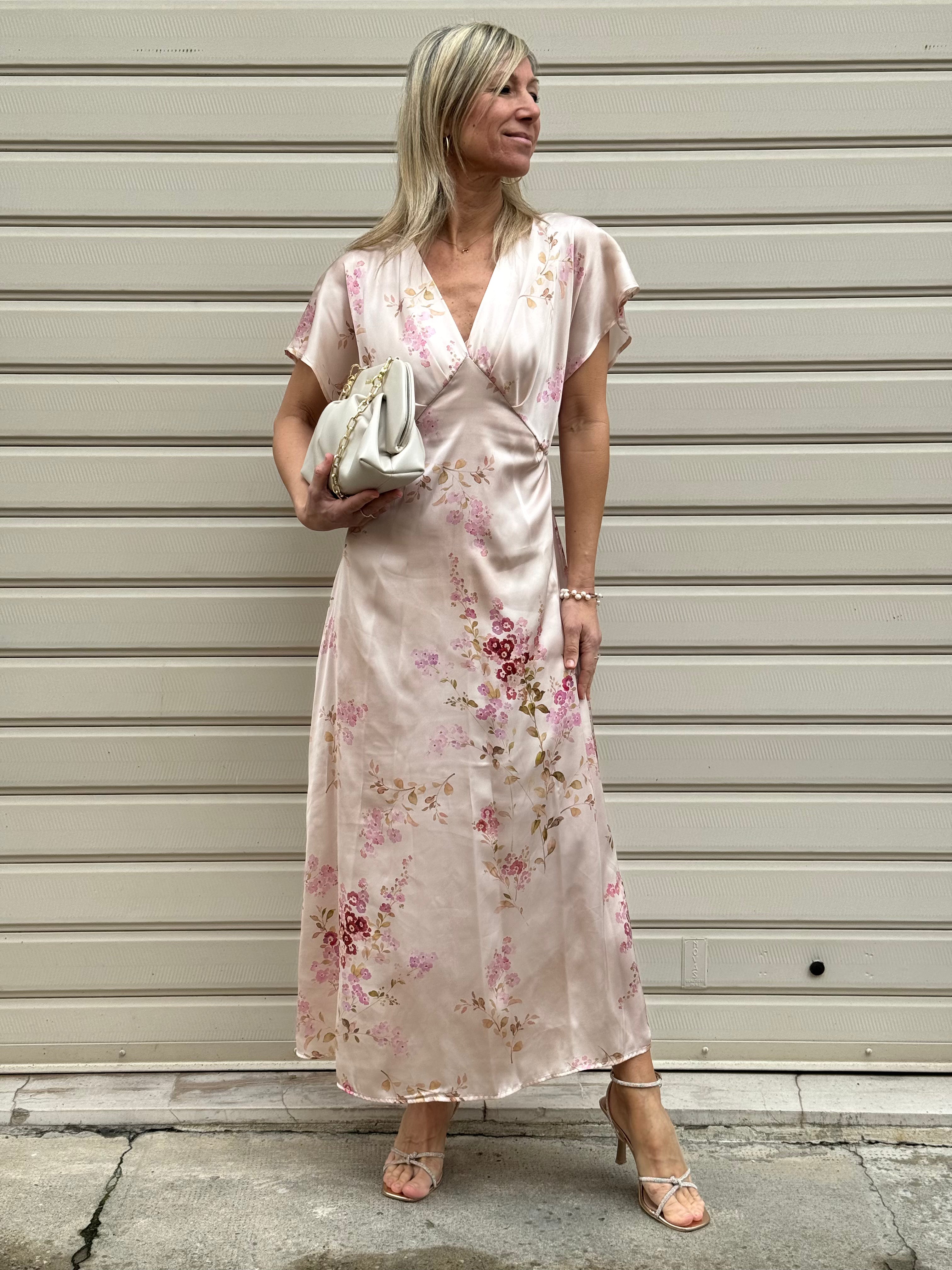 Abito raso fiori mimì