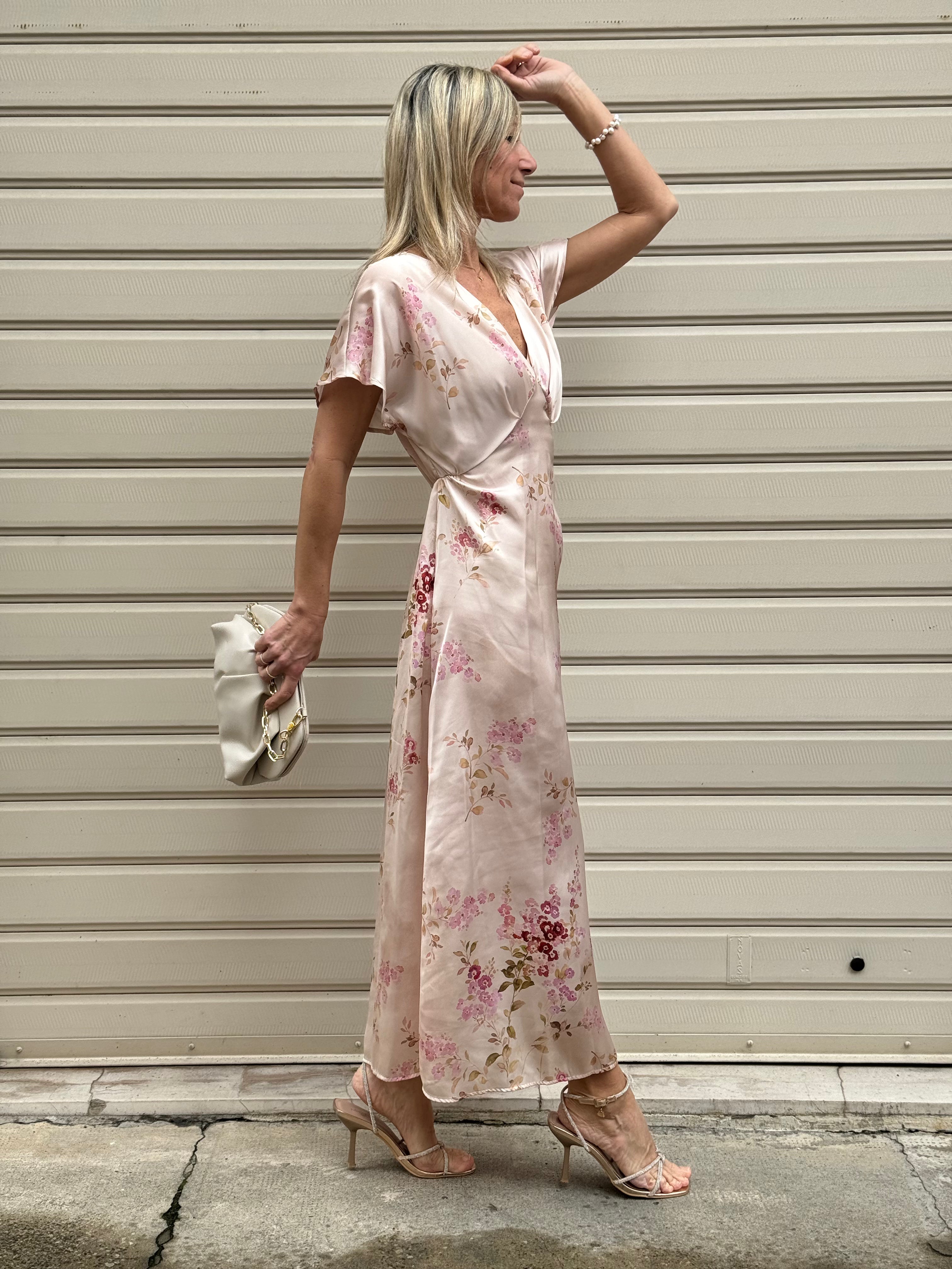 Abito raso fiori mimì