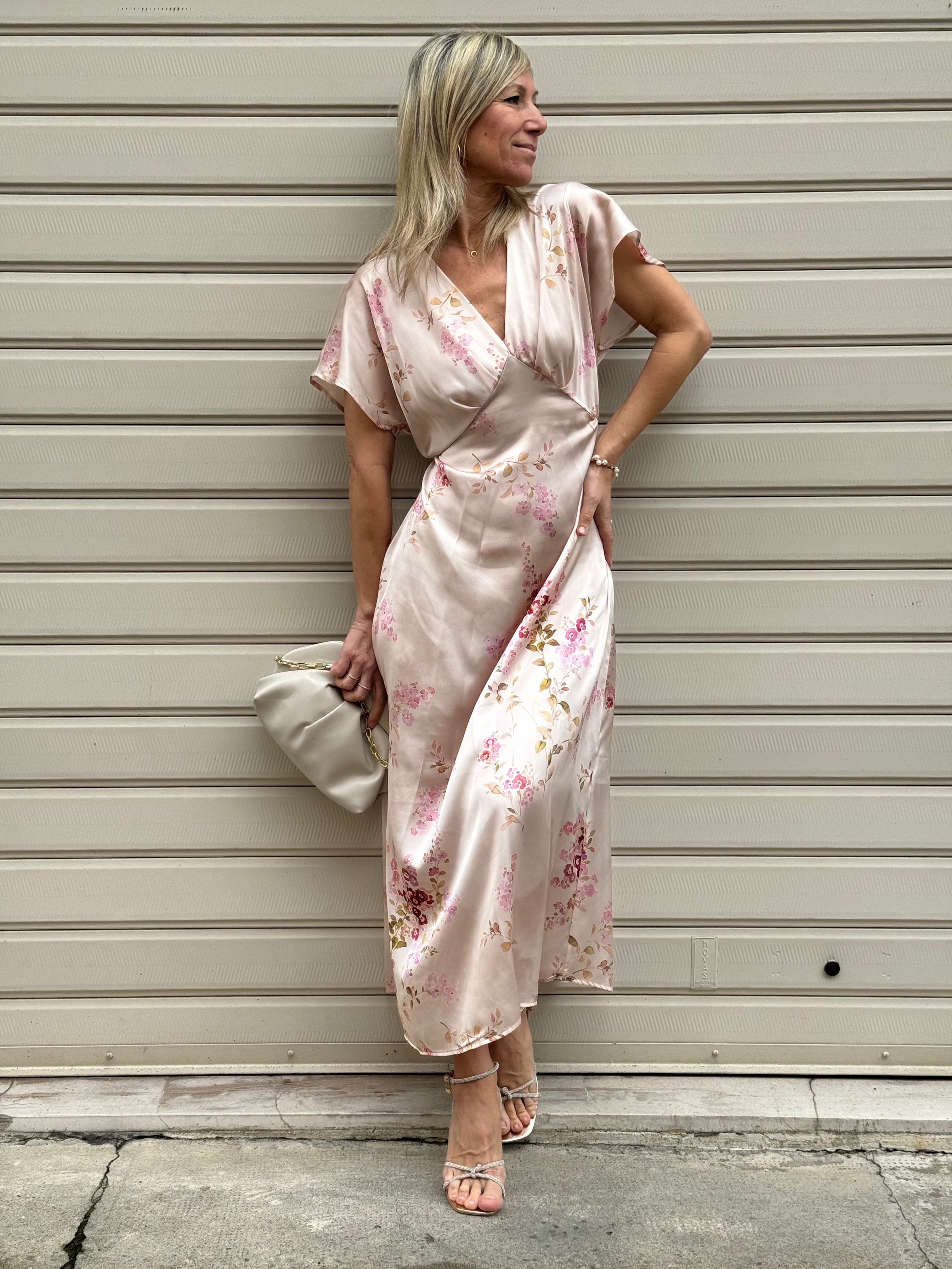 Abito raso fiori mimì