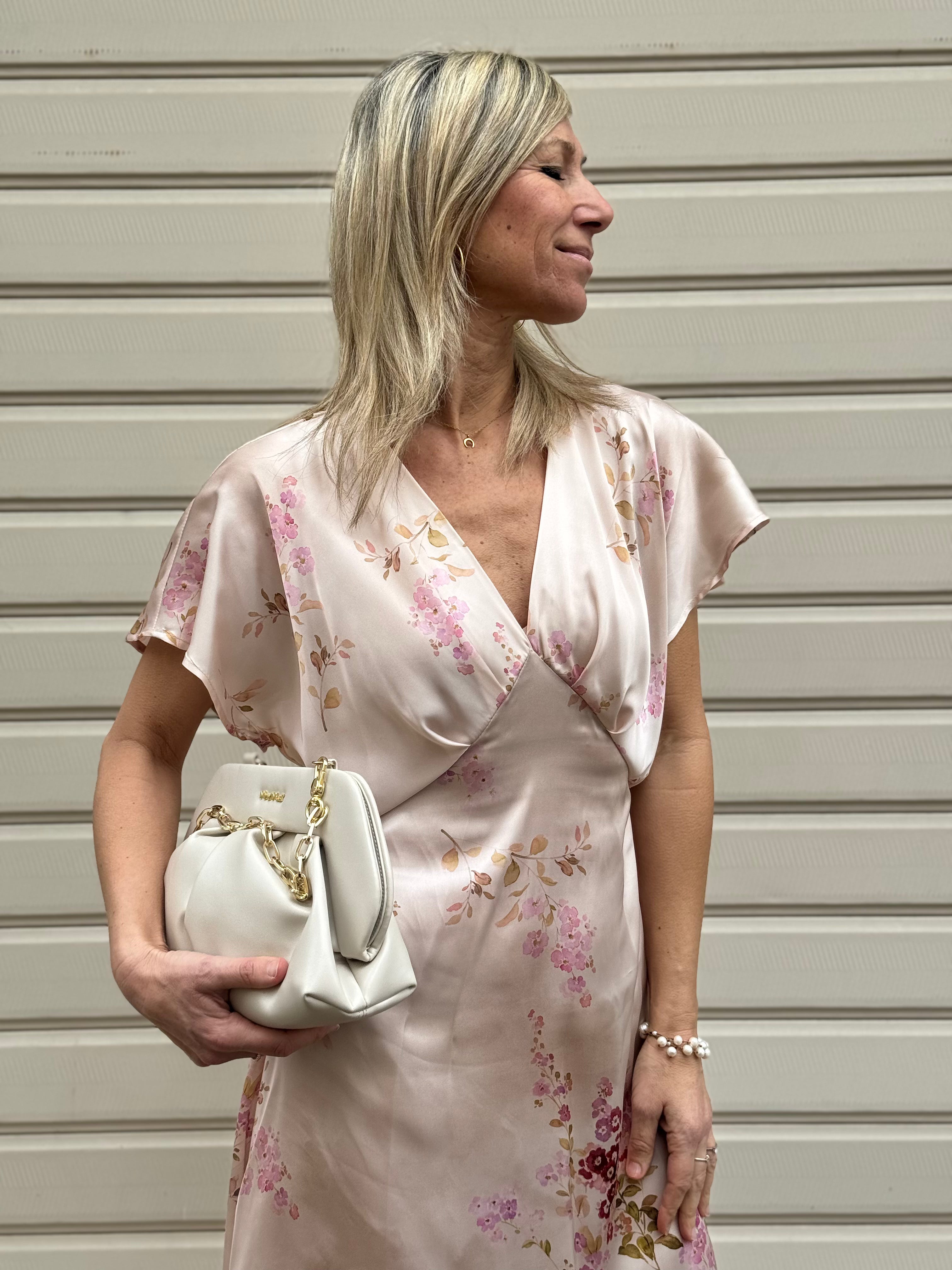 Abito raso fiori mimì